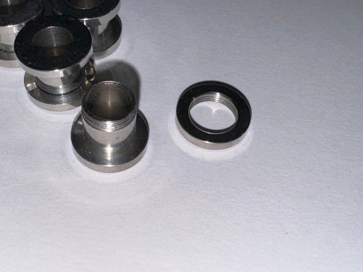 0 Gauge Surgical Steel Plugs