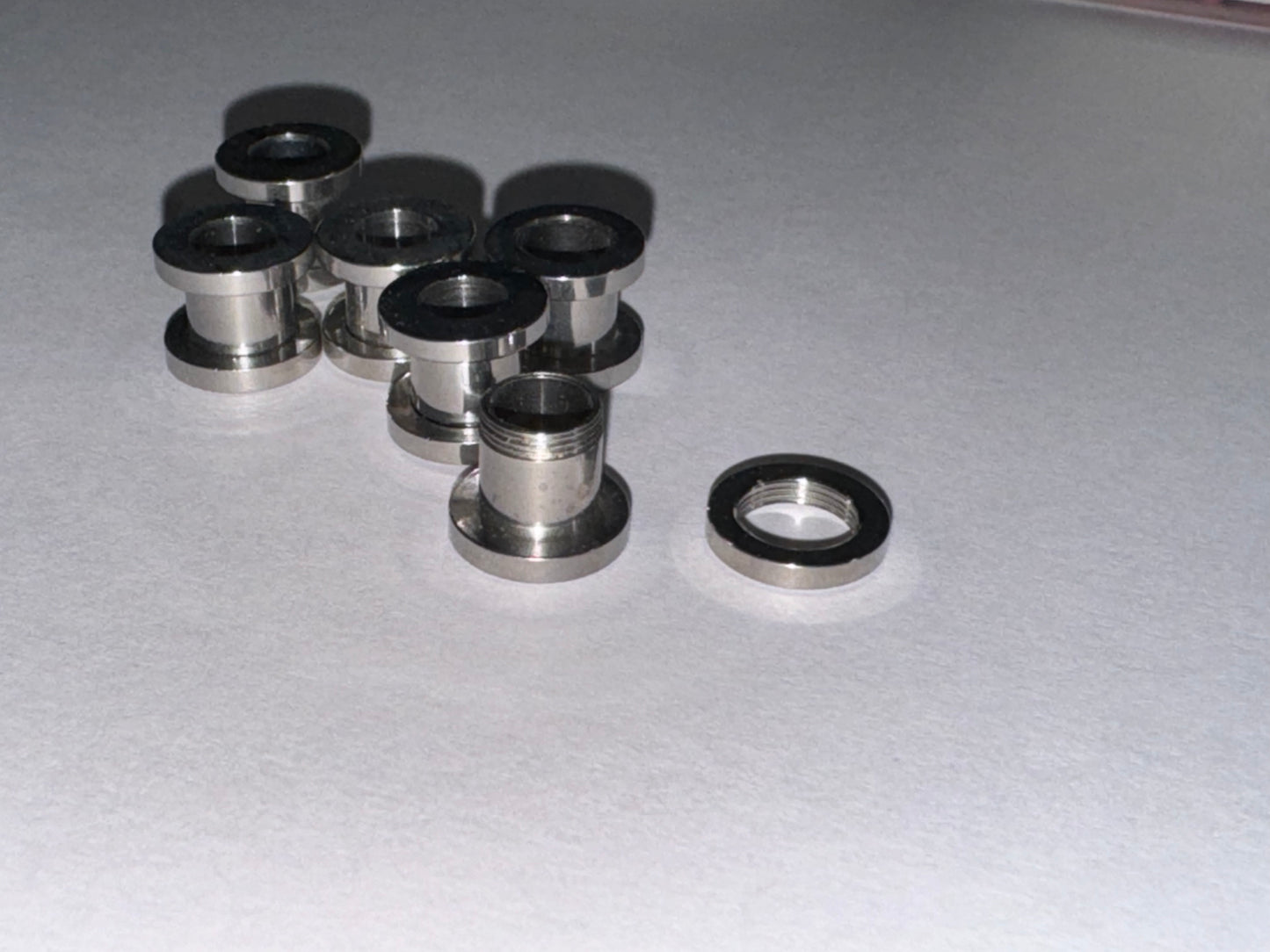0 Gauge Surgical Steel Plugs