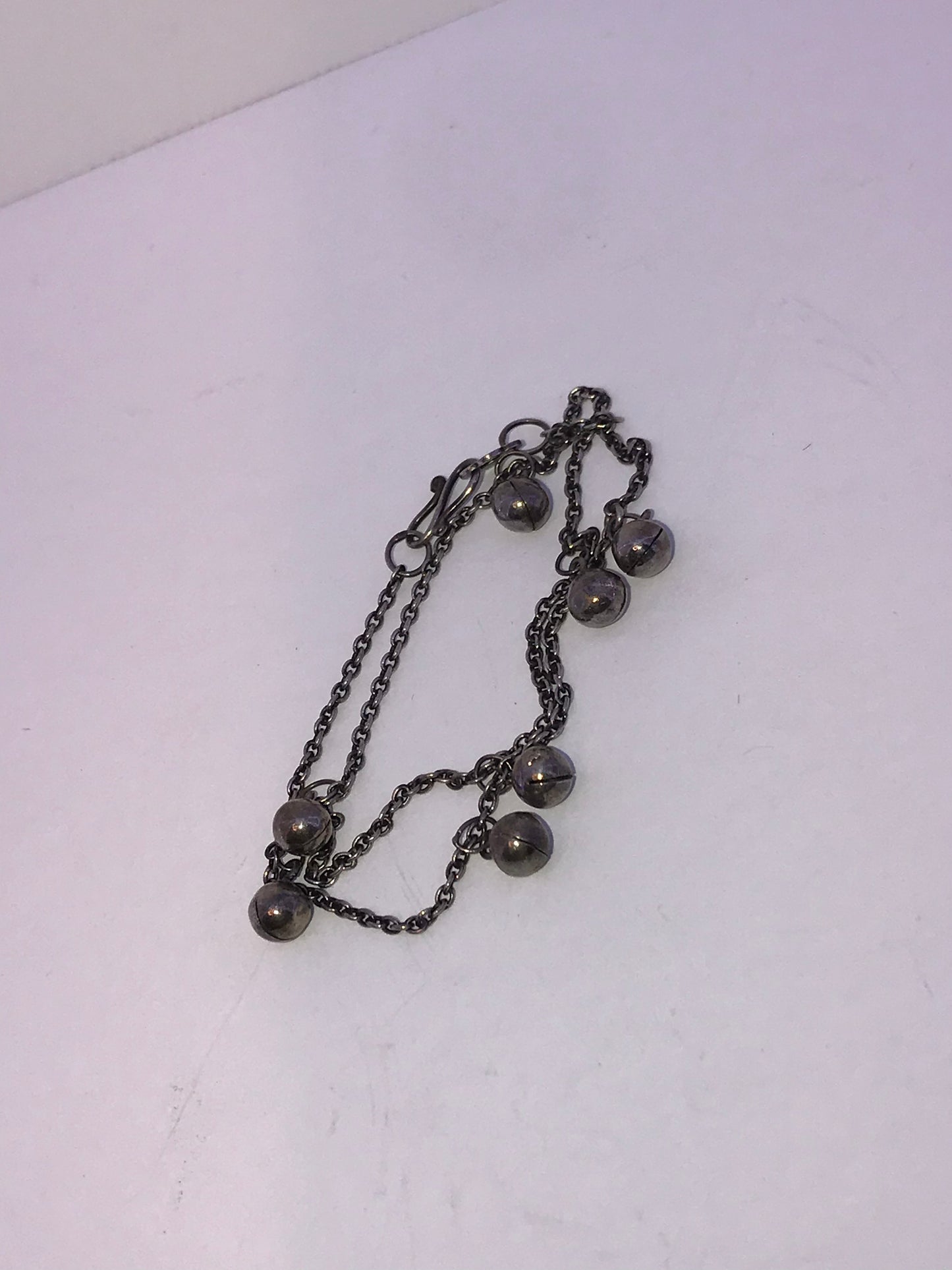 10" Sterling Silver Cable chain Anklet with balls