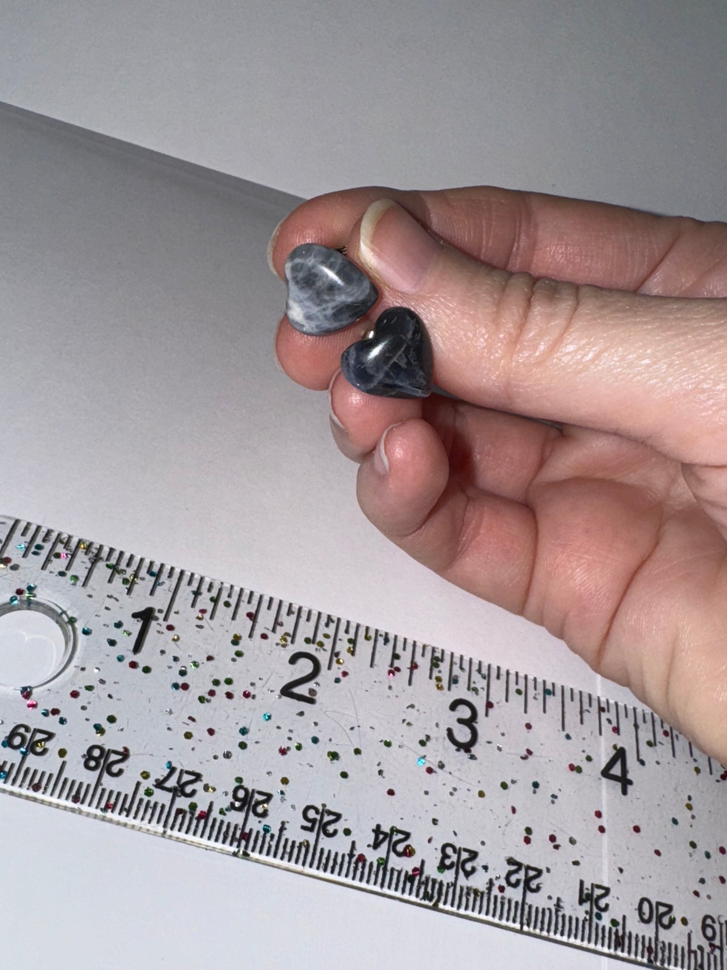 12 Mm Heart Shaped Sodalite Post Earrings