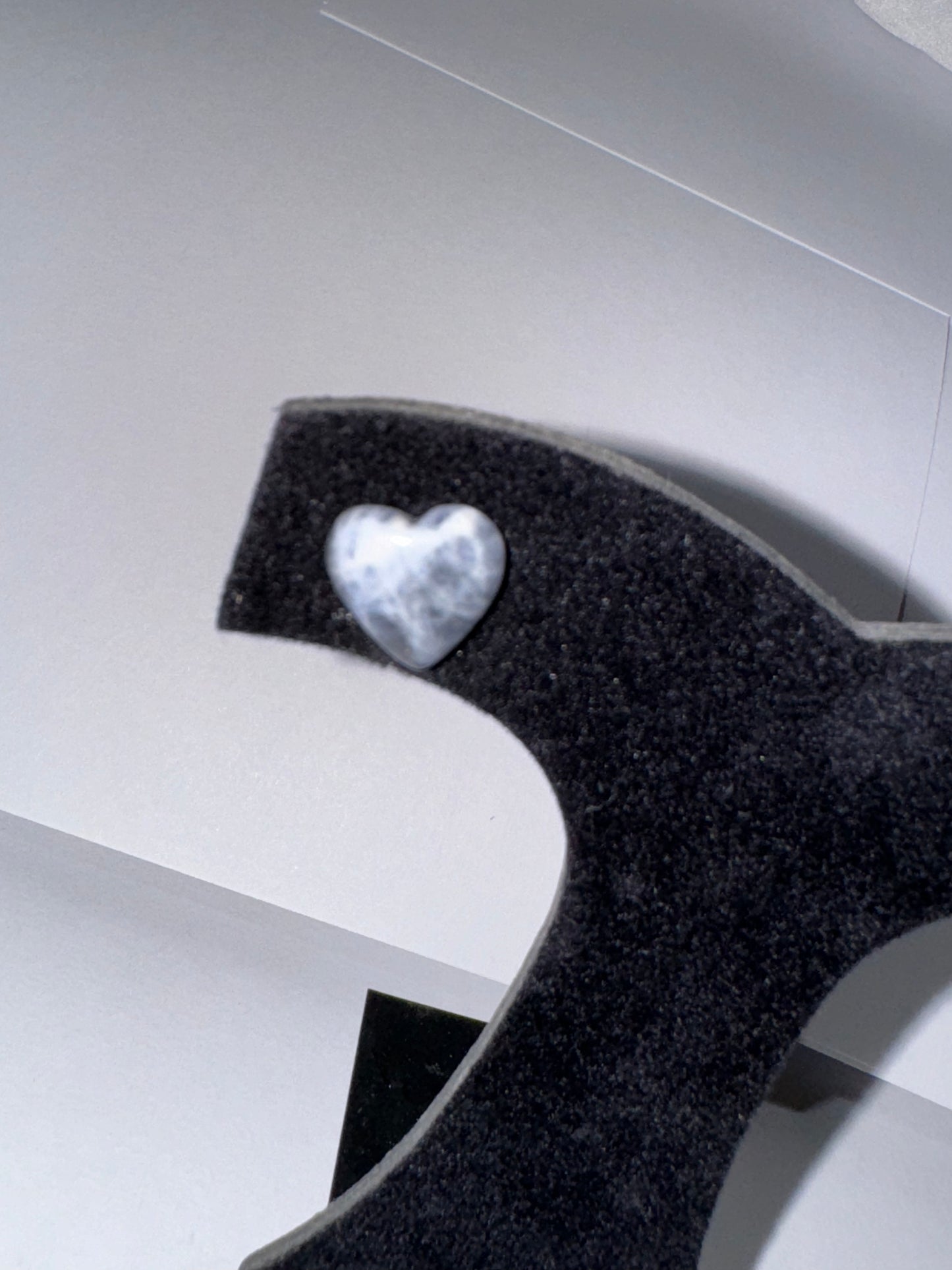 12 Mm Heart Shaped Sodalite Post Earrings