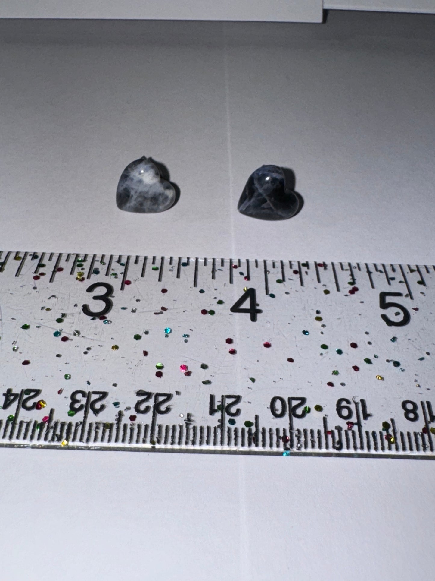 12 Mm Heart Shaped Sodalite Post Earrings