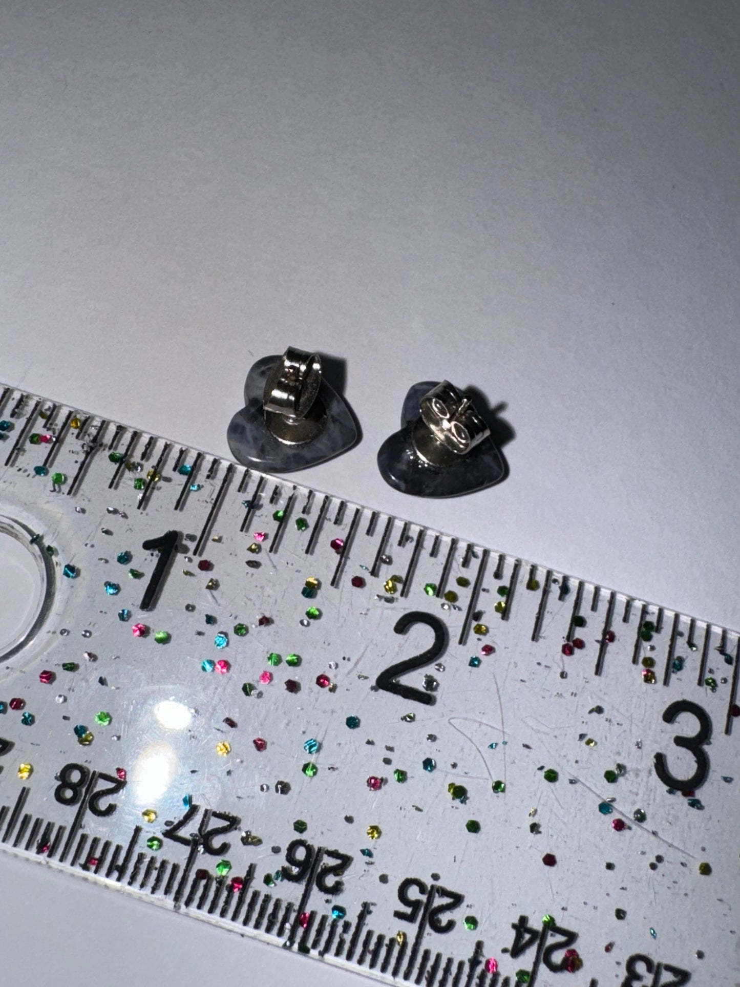 12 Mm Heart Shaped Sodalite Post Earrings