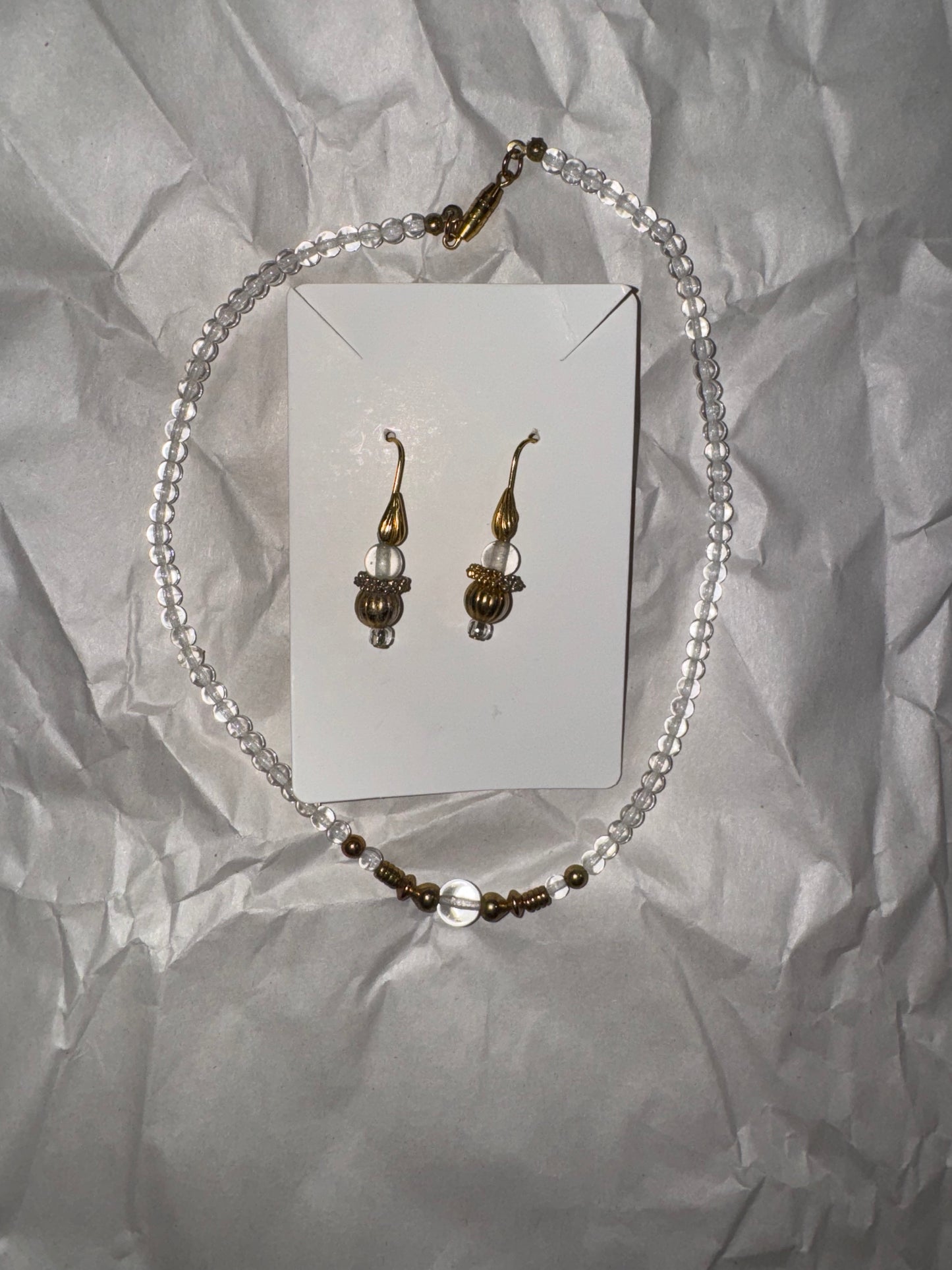 14 3/4" Necklace With Matching Earrings