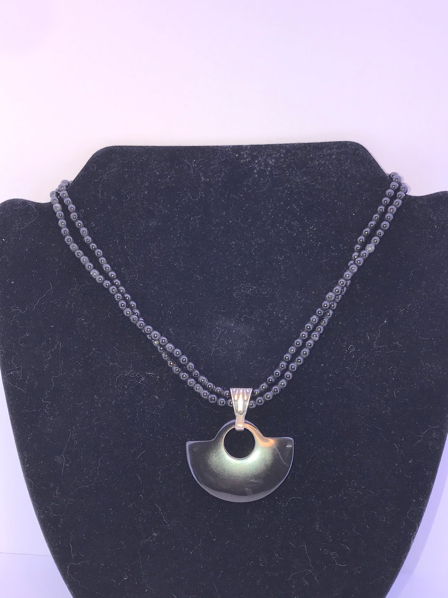 16" Black Obsidian Necklace