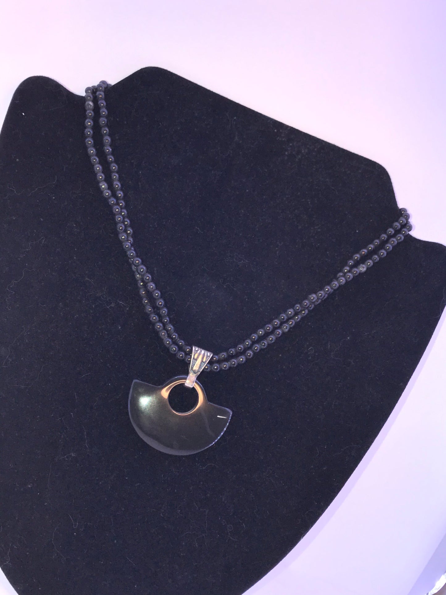16" Black Obsidian Necklace