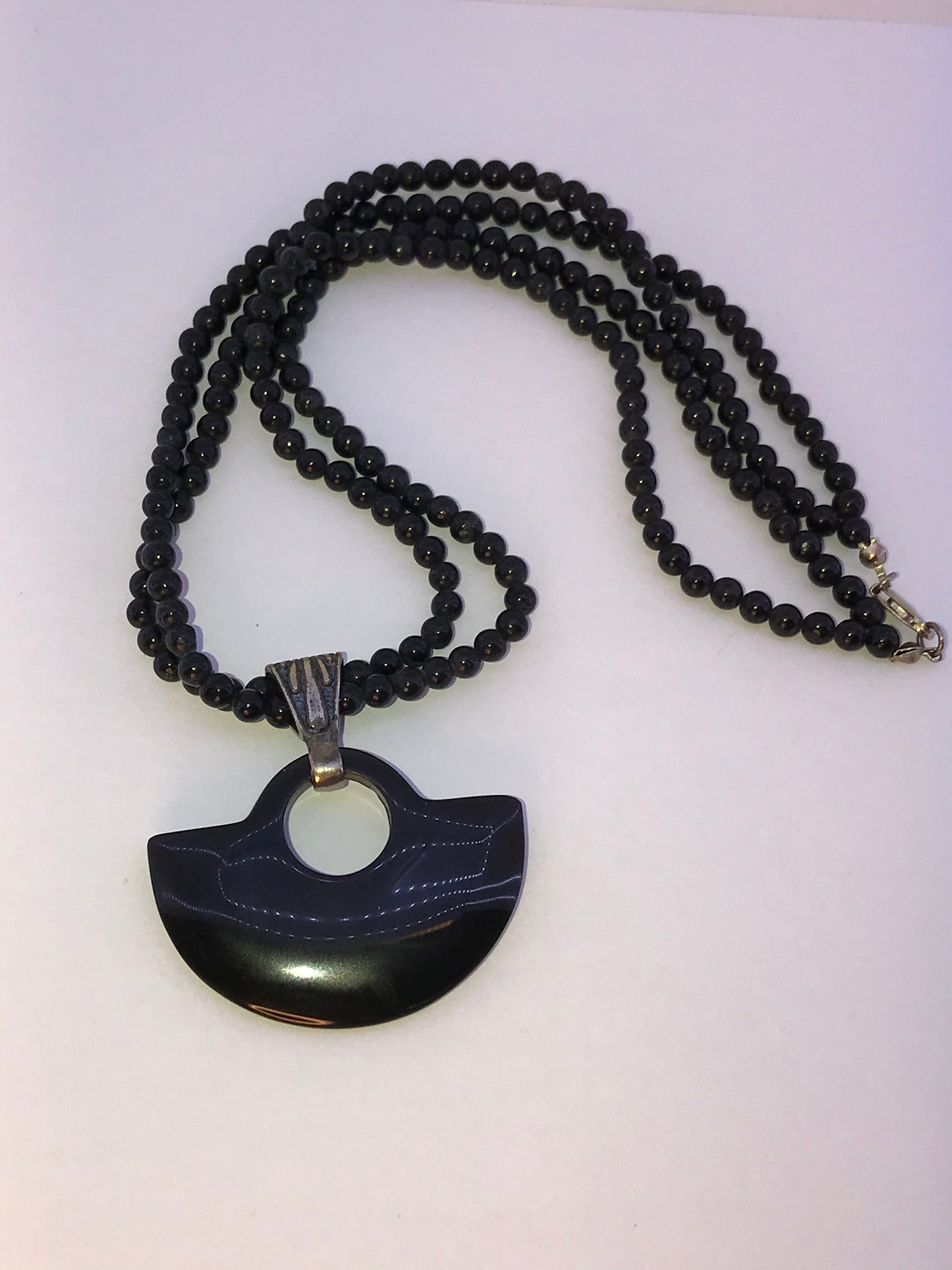 16" Black Obsidian Necklace