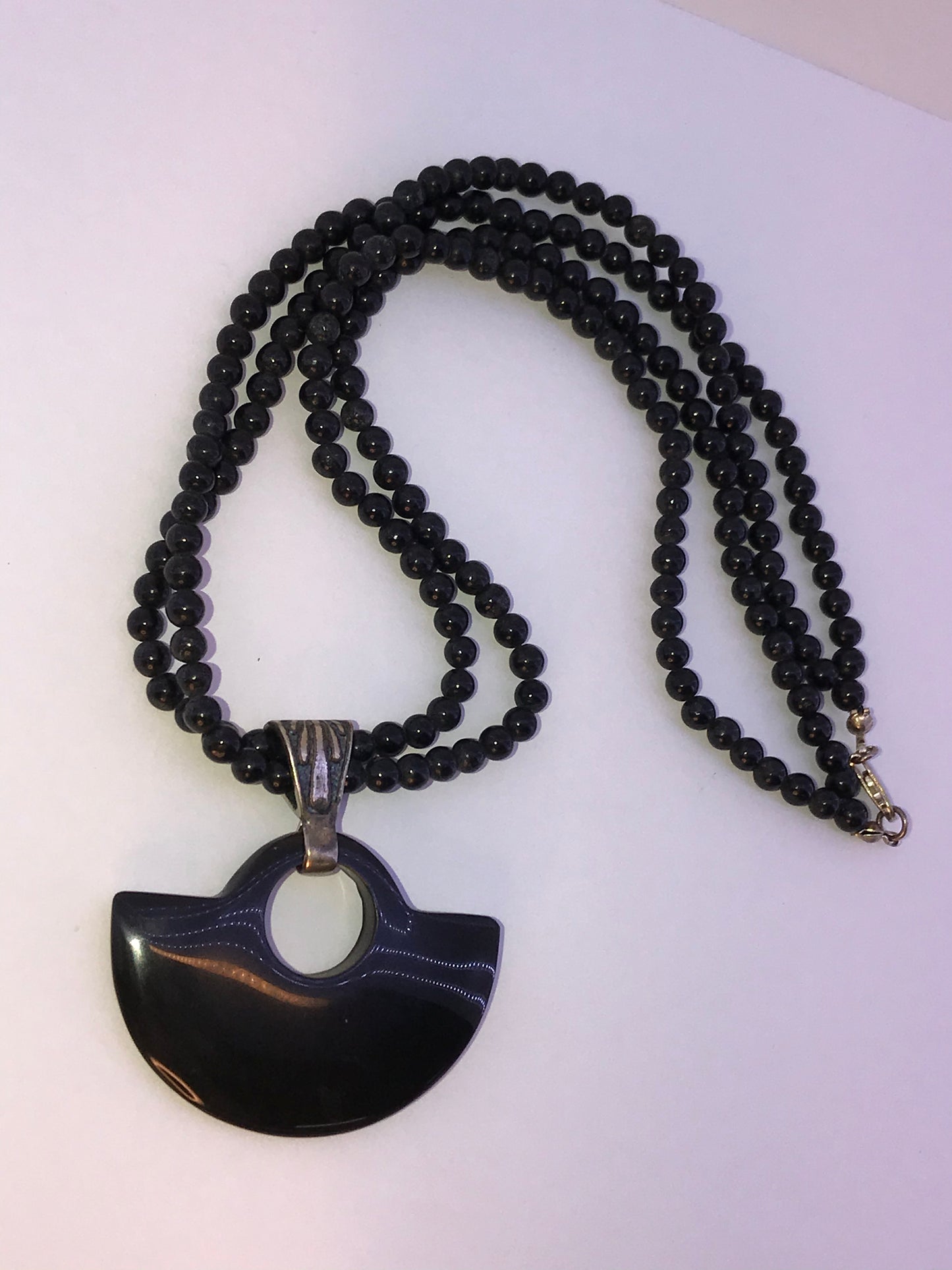 16" Black Obsidian Necklace