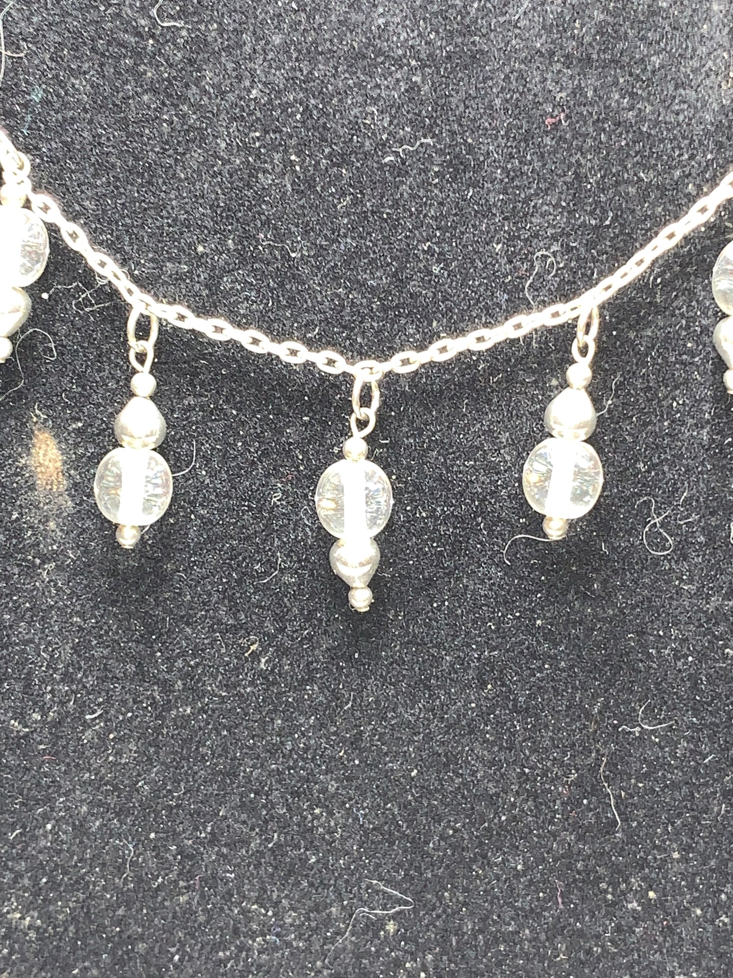16 1/2" Long Cable chain and Quartz Necklace
