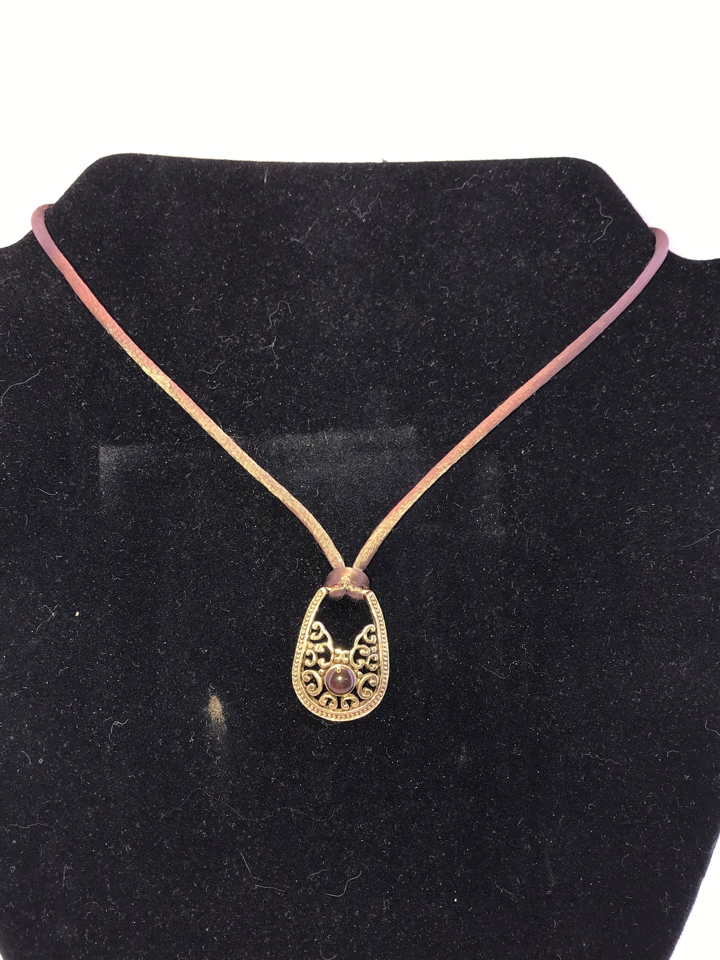 16" Brown Satin Cord Necklace
