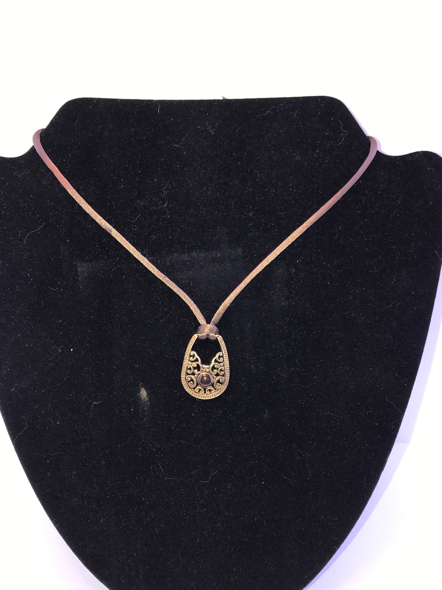 16" Brown Satin Cord Necklace