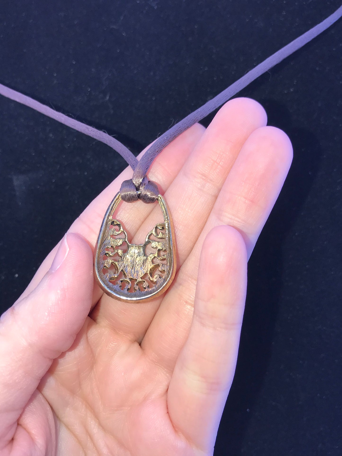16" Brown Satin Cord Necklace