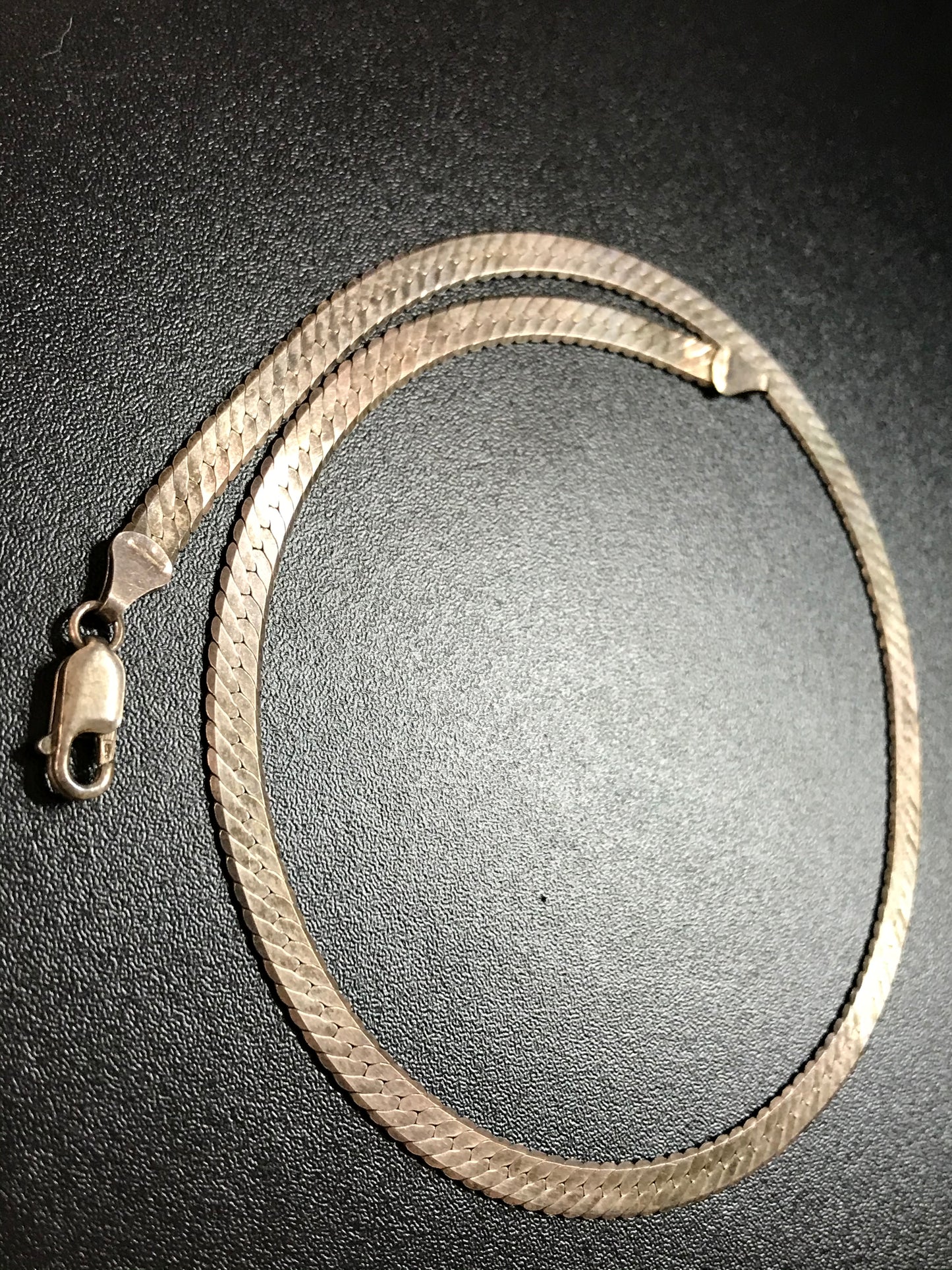 16" 6mm Herringbone Silver Necklace