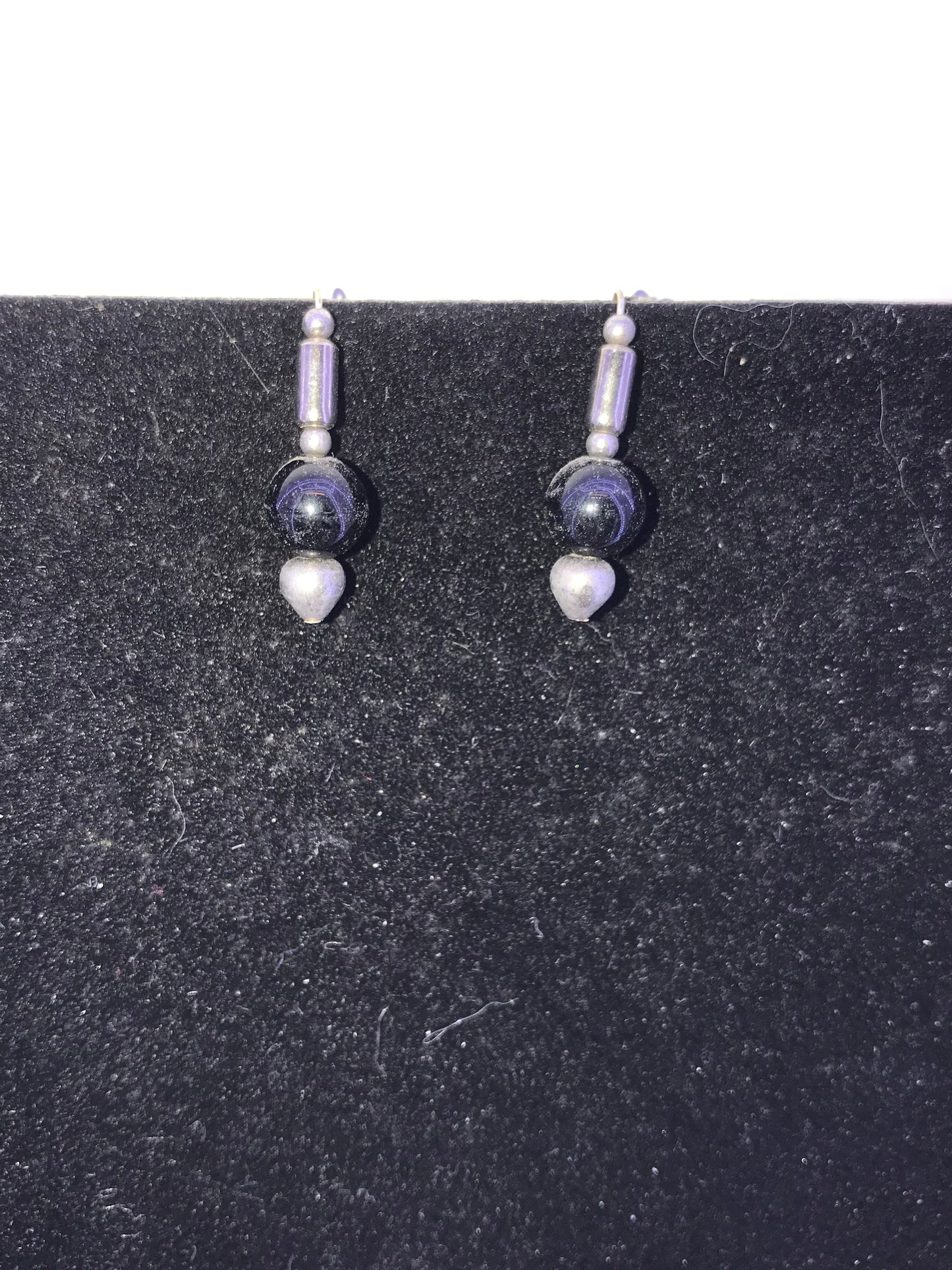 17 3/4" Long Obsidian and Raspberry Garnet Necklace Set