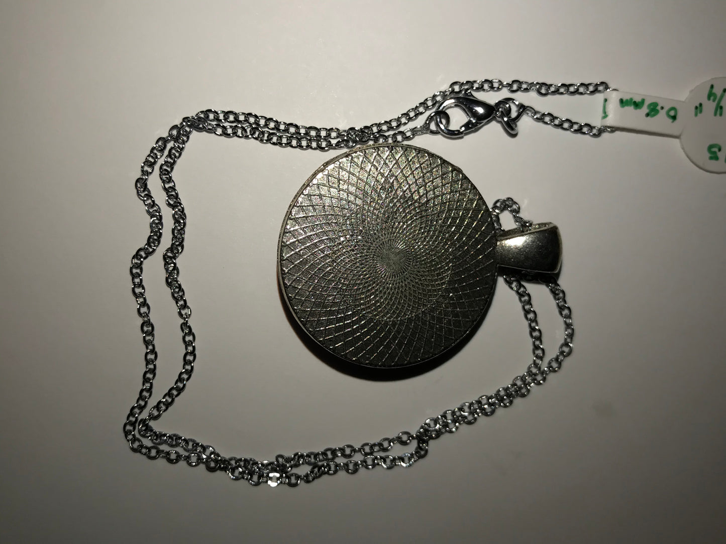 17 1/4" Purple Ohm And Lotus Necklace