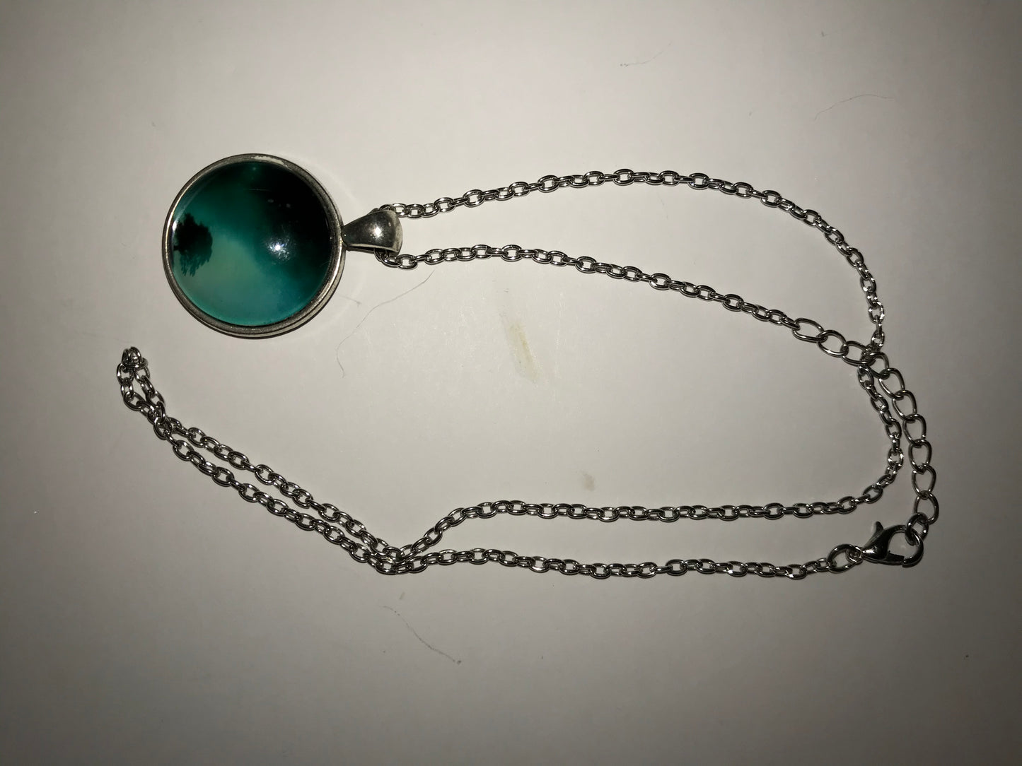 18" Tree at Night in the distance Necklace