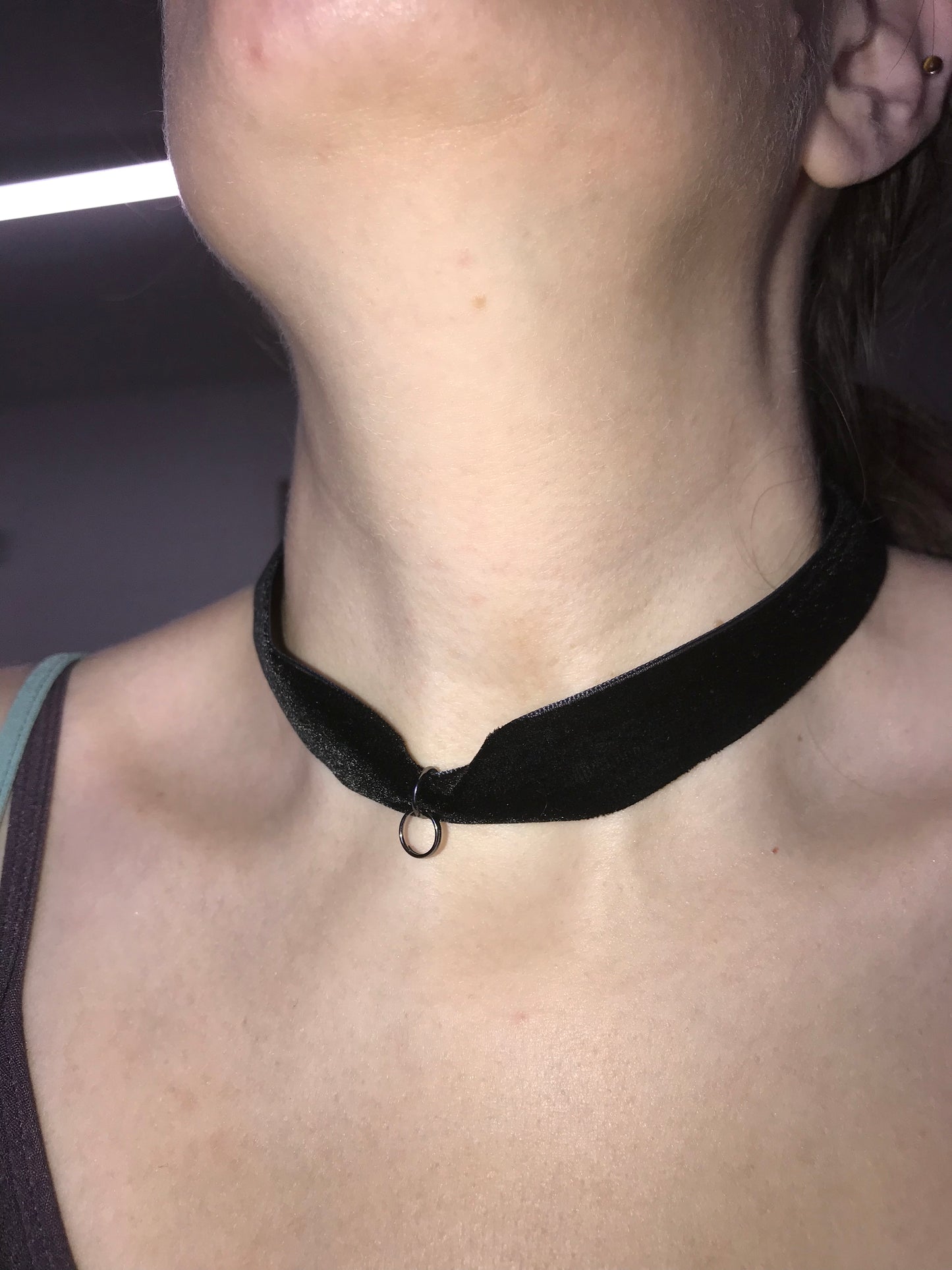 18" long Black Velvet Choker Necklace