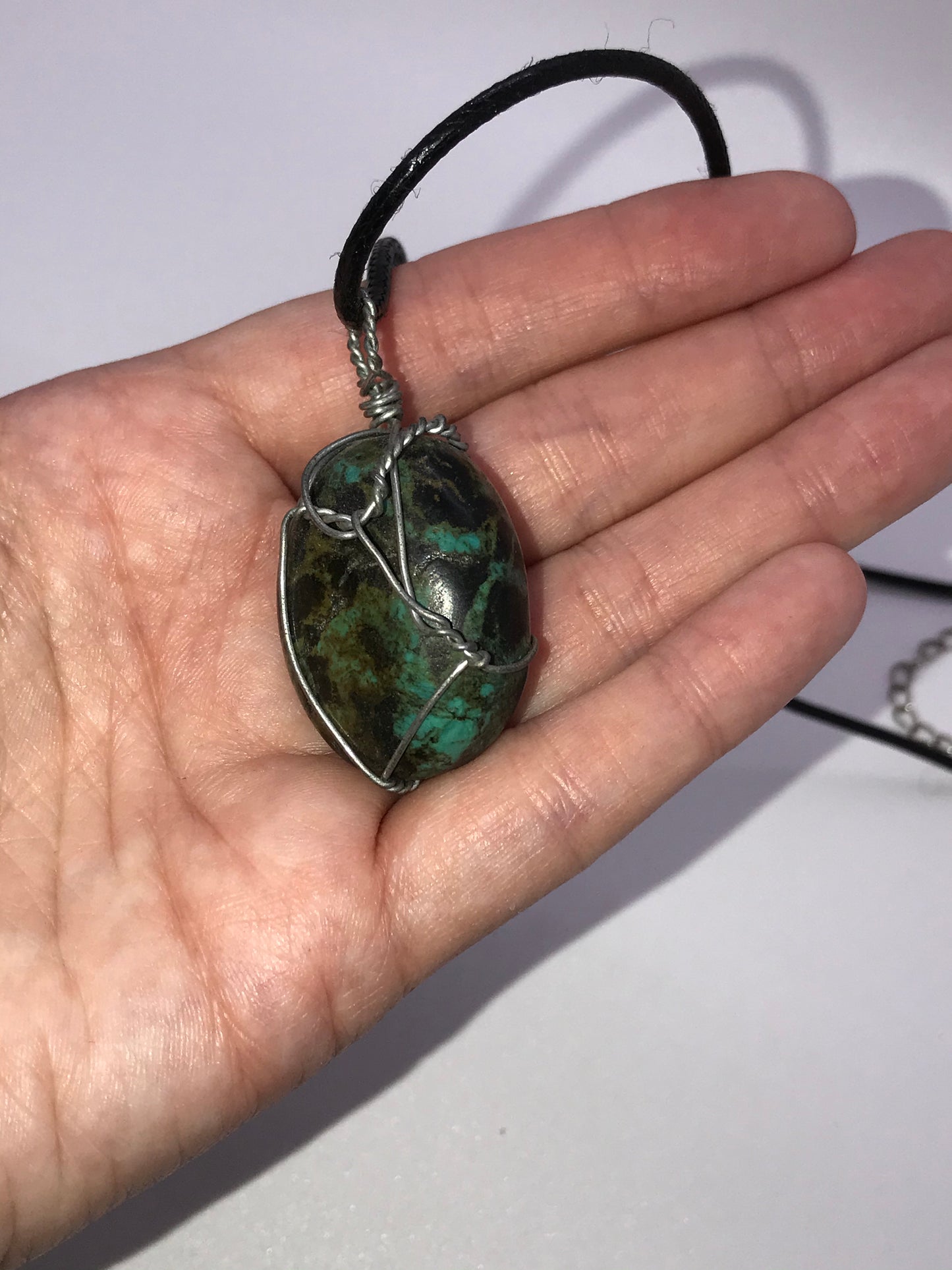 18" Turquoise Wire Wrap Necklace