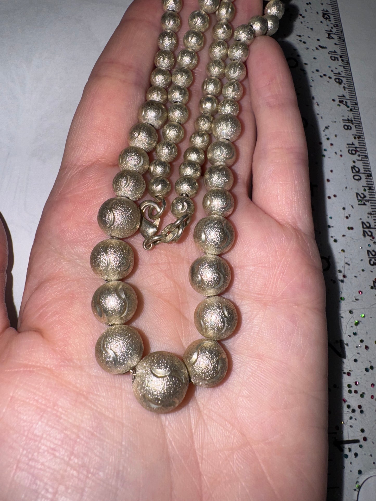 18 1/2" Stardust Design Ball Necklace