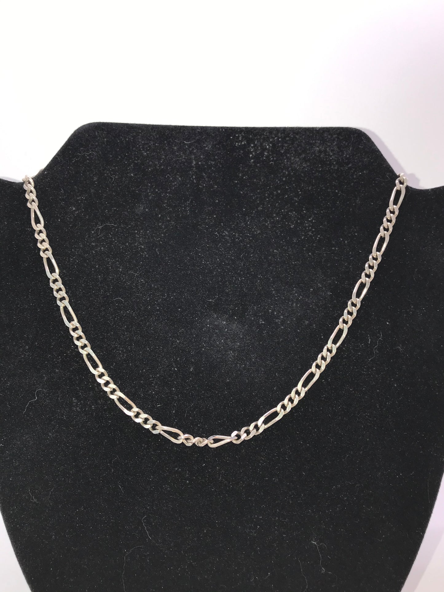 18" Sterling Silver Figaro Chain Necklace