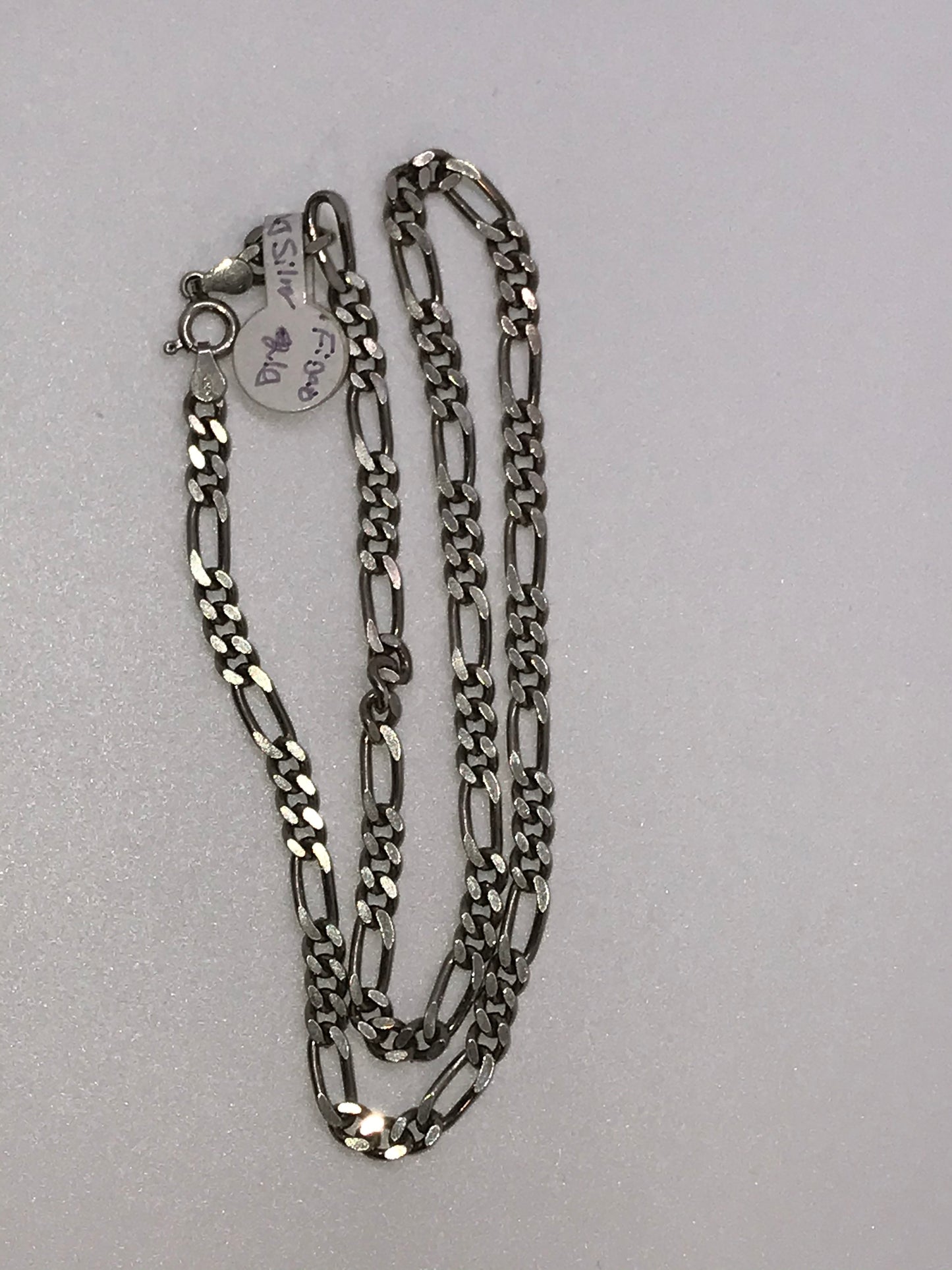 18" Sterling Silver Figaro Chain Necklace