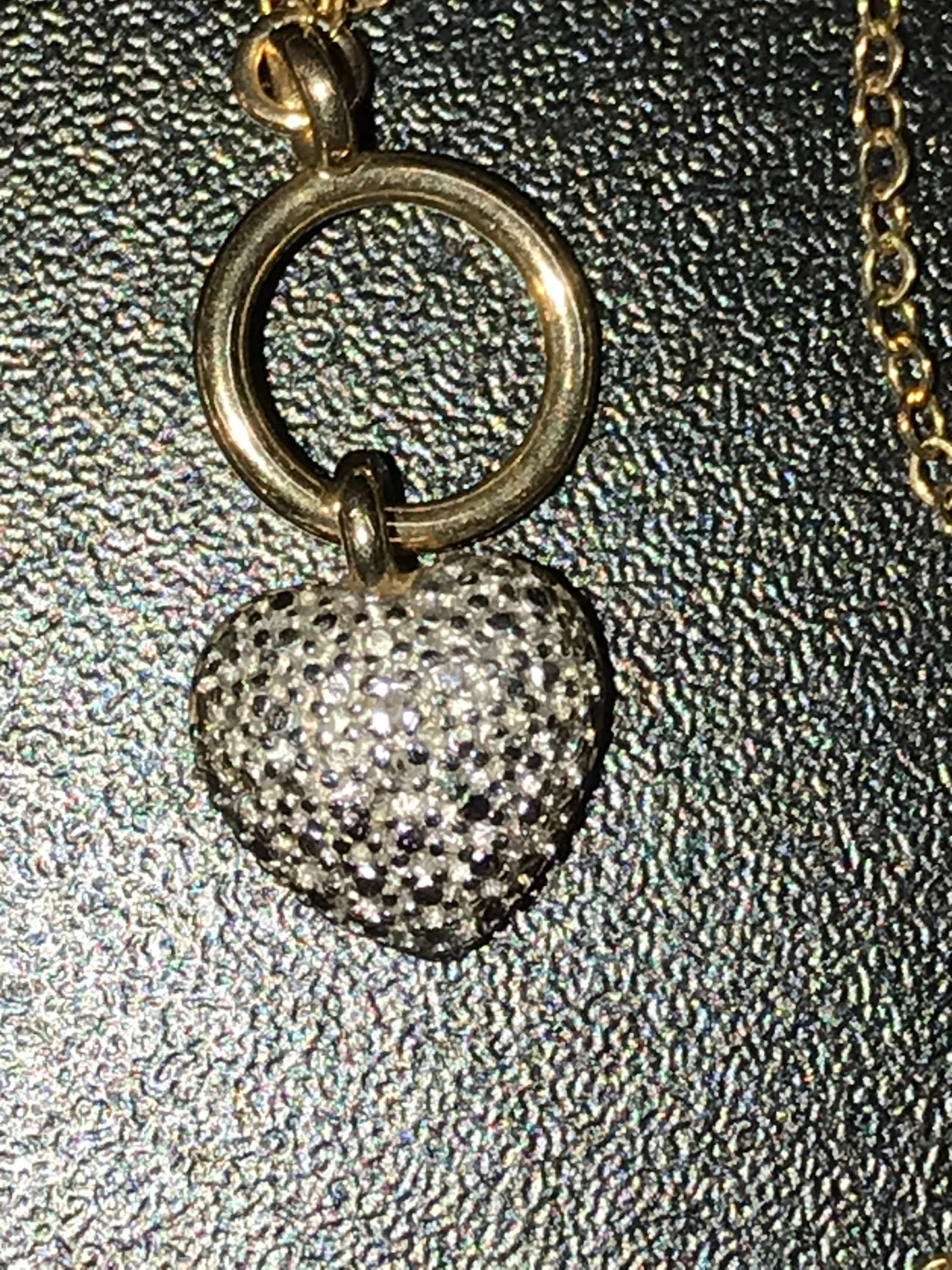18" 14 Kt Gold Vermeil Cable Chain Toggle Necklace with Heart pendant