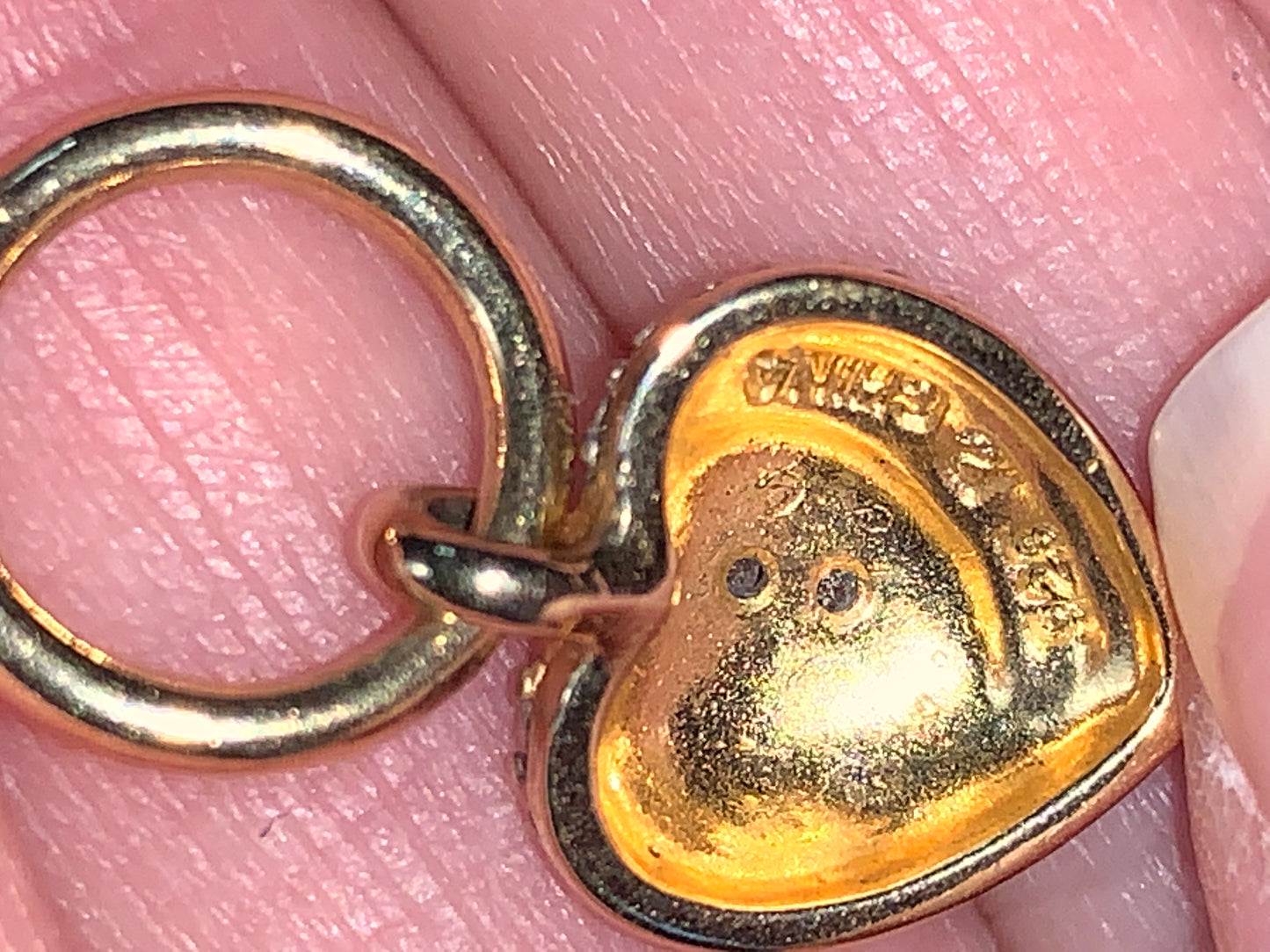 18" 14 Kt Gold Vermeil Cable Chain Toggle Necklace with Heart pendant