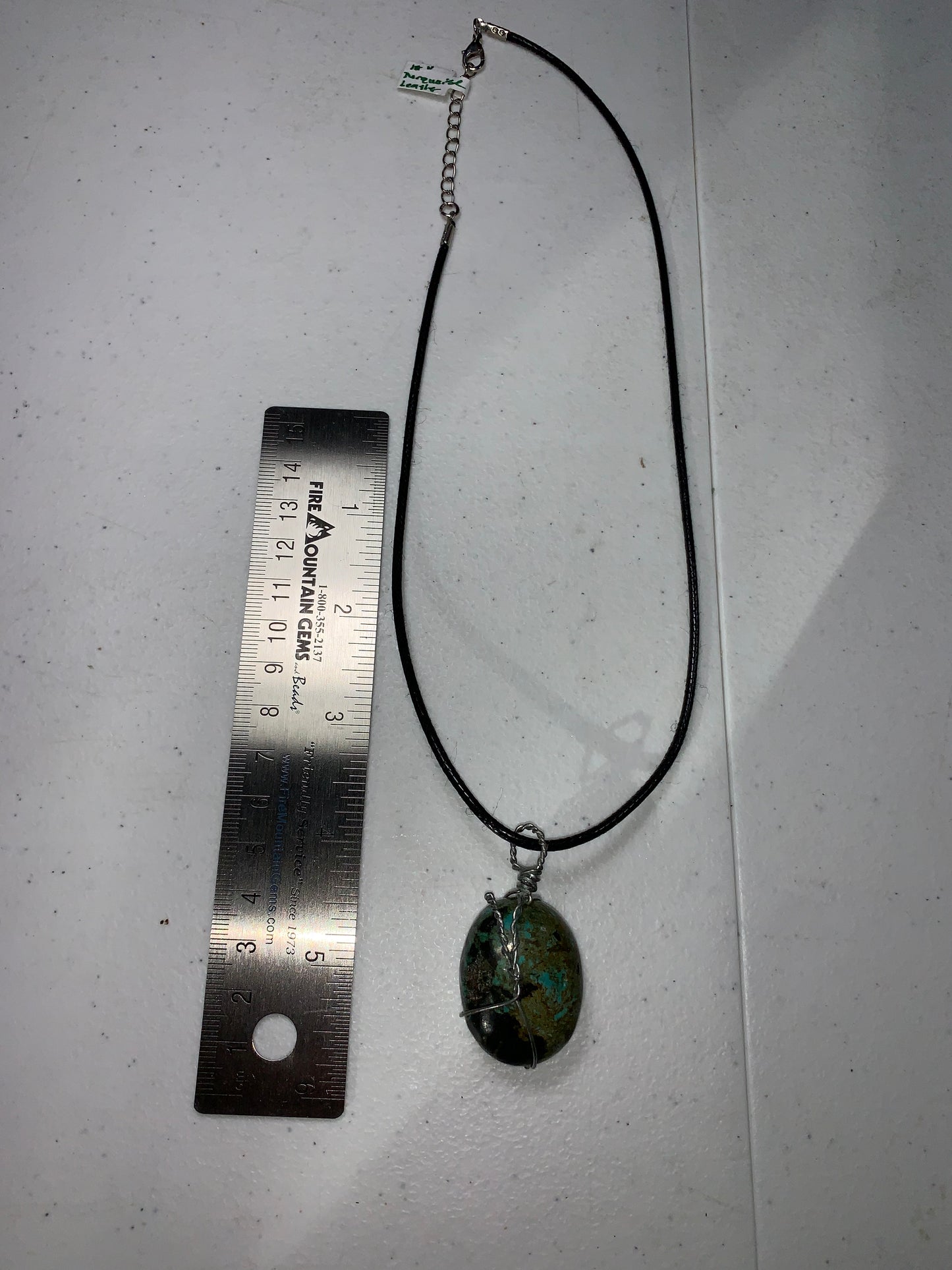 18" Turquoise Wire Wrap Necklace