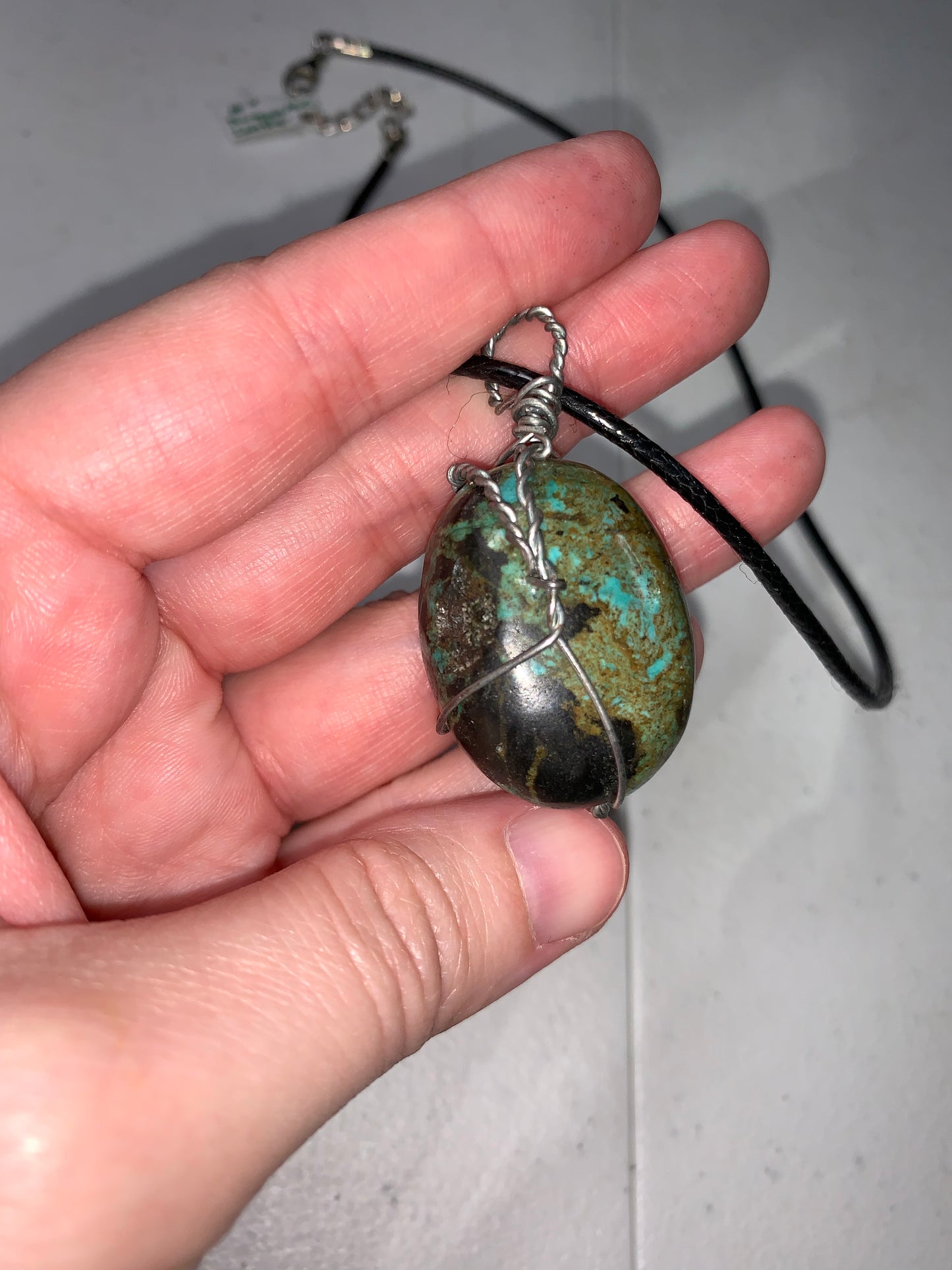 18" Turquoise Wire Wrap Necklace