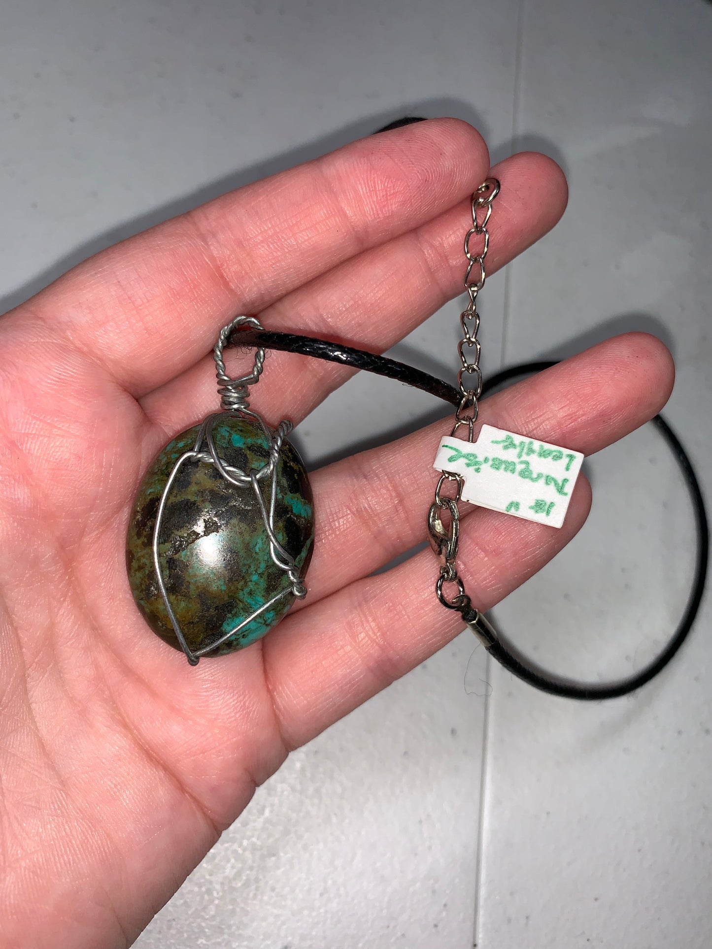 18" Turquoise Wire Wrap Necklace