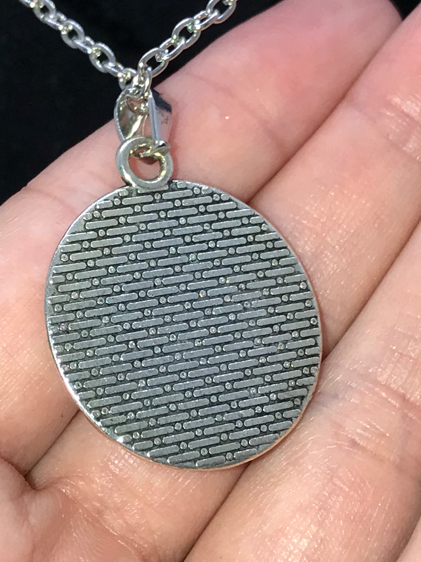 19" Pink and White Browning Cable Chain Necklace