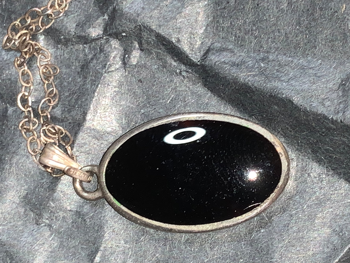 19" Vintage Cable chain with Onyx Starburst Pendant