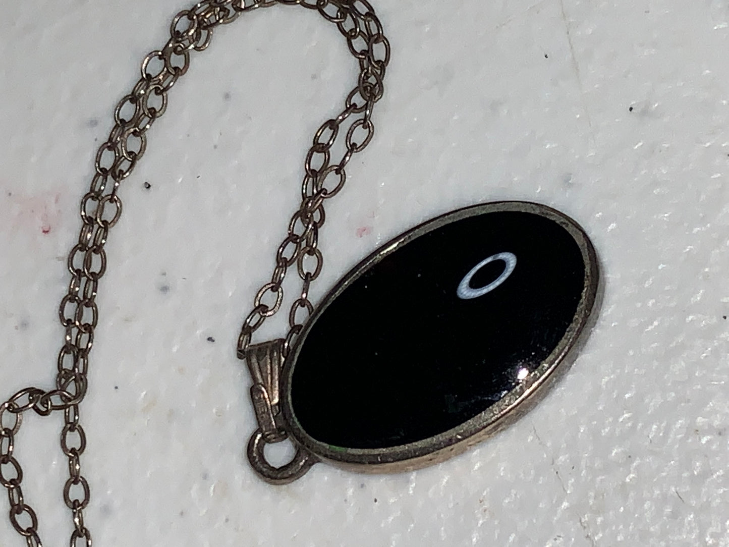 19" Vintage Cable chain with Onyx Starburst Pendant