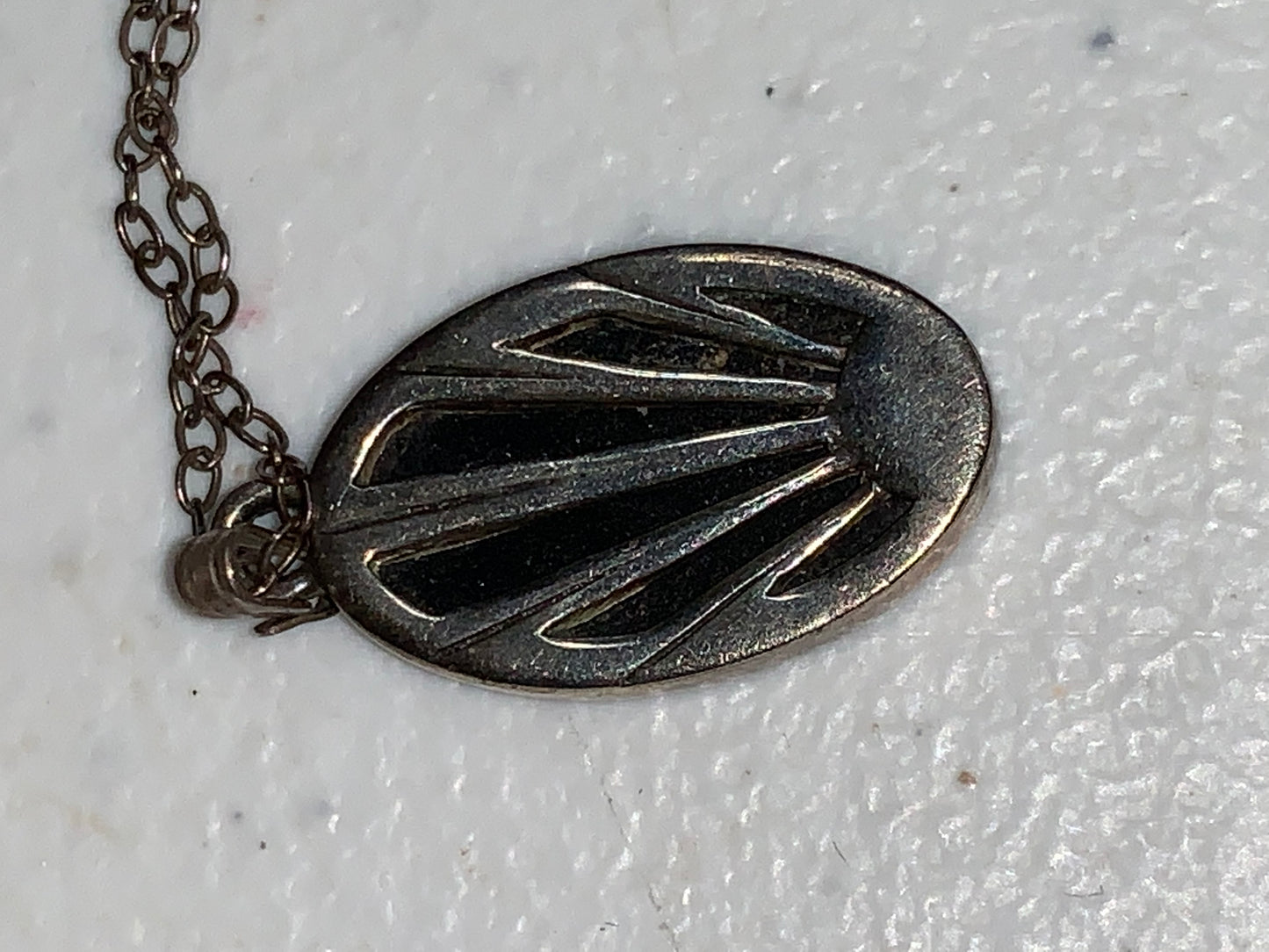 19" Vintage Cable chain with Onyx Starburst Pendant