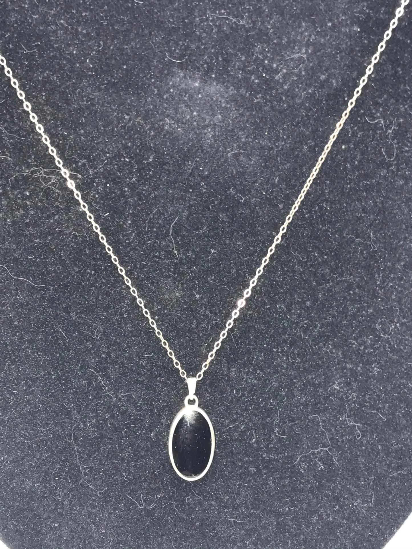 19" Vintage Cable chain with Onyx Starburst Pendant