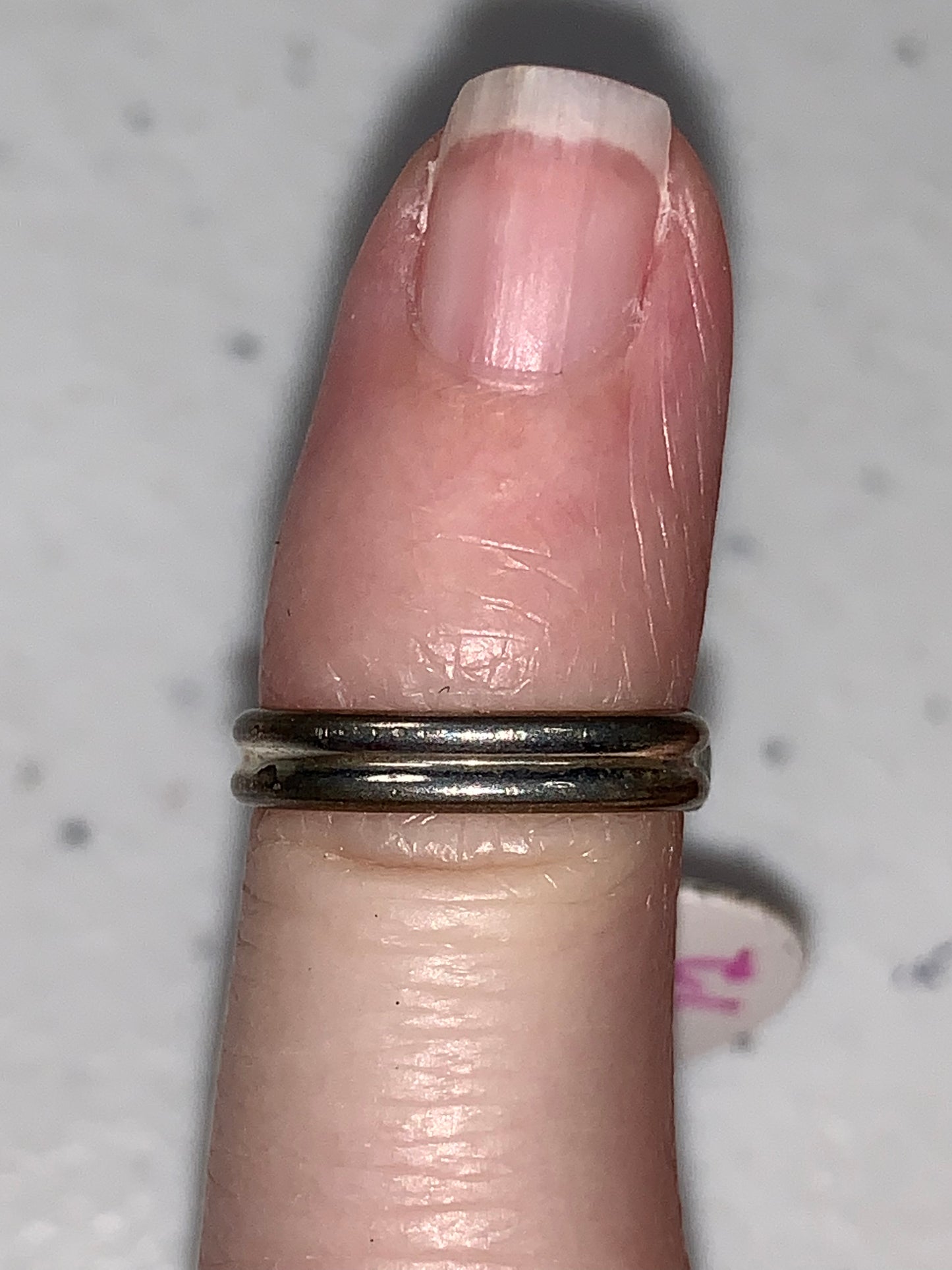 1/2 2.8mm Sterling Silver Double Band Style Ring