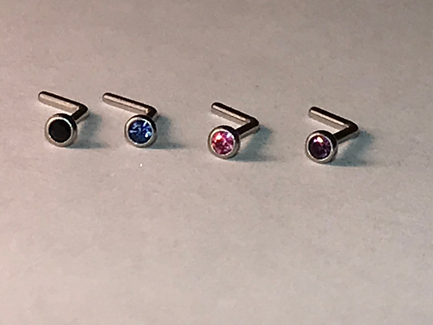 20 Gauge L-shaped Nose Rings