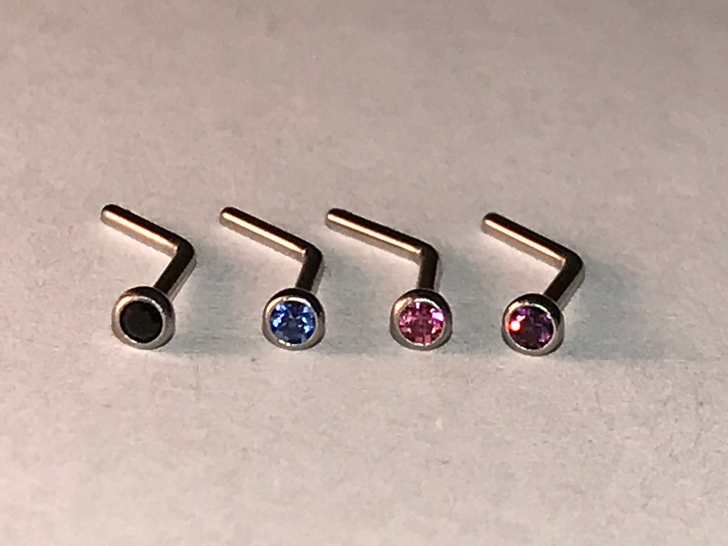 20 Gauge L-shaped Nose Rings