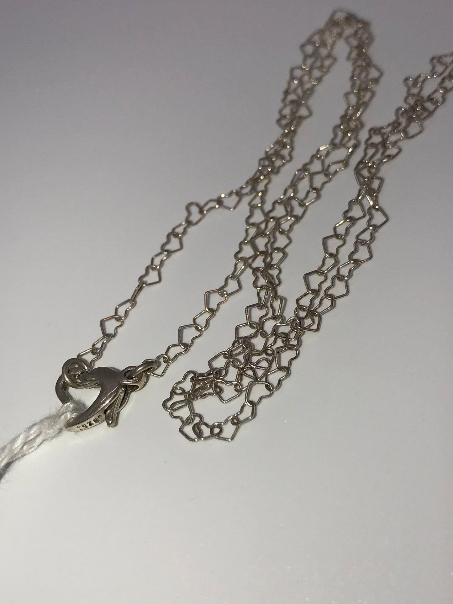 18" 2.7 Mm Heart Link Sterling Silver Necklaces