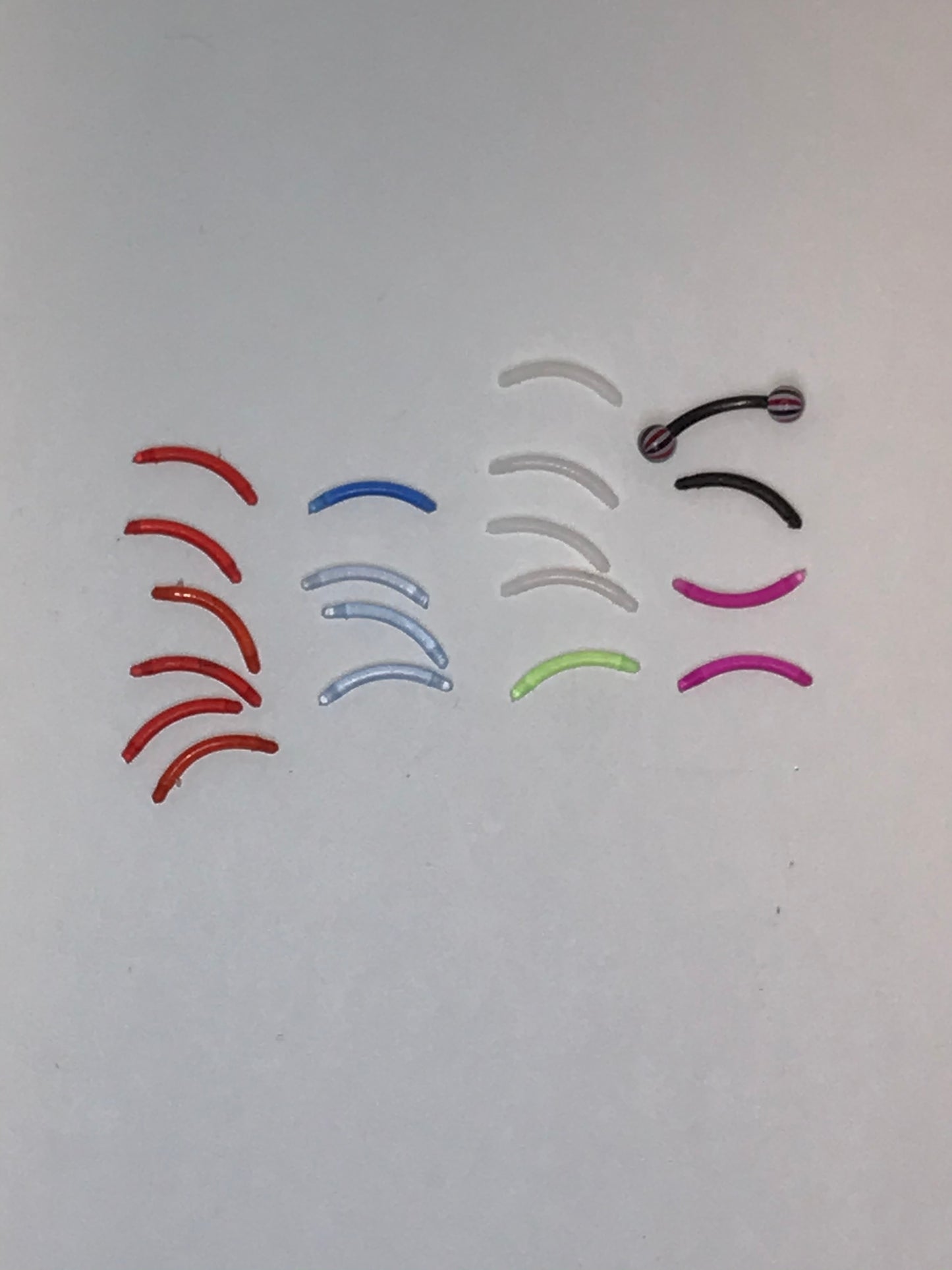 16 Gauge Clear and White Swirl Design