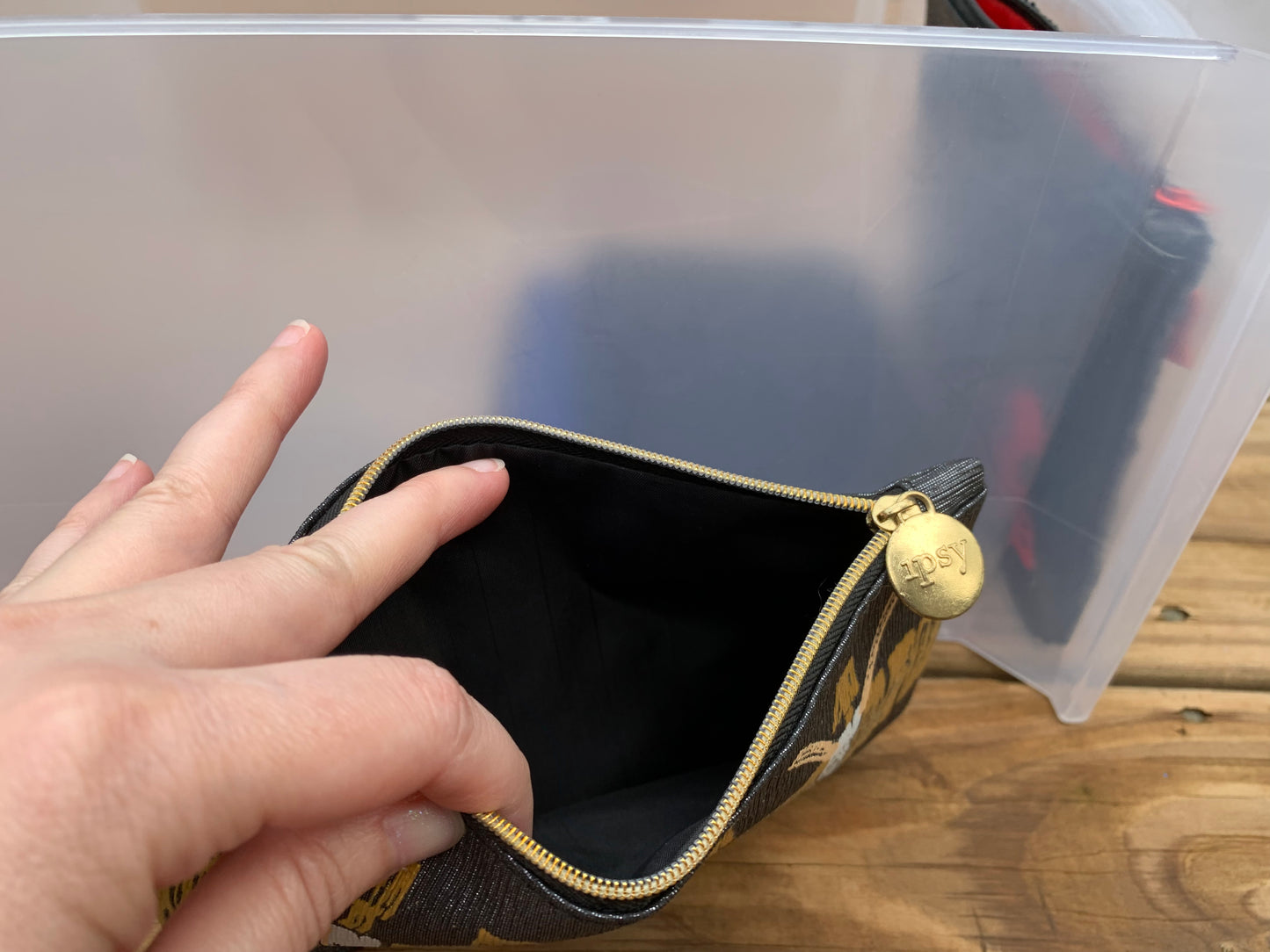 Metallic Grey Ipsy Makeup Bag