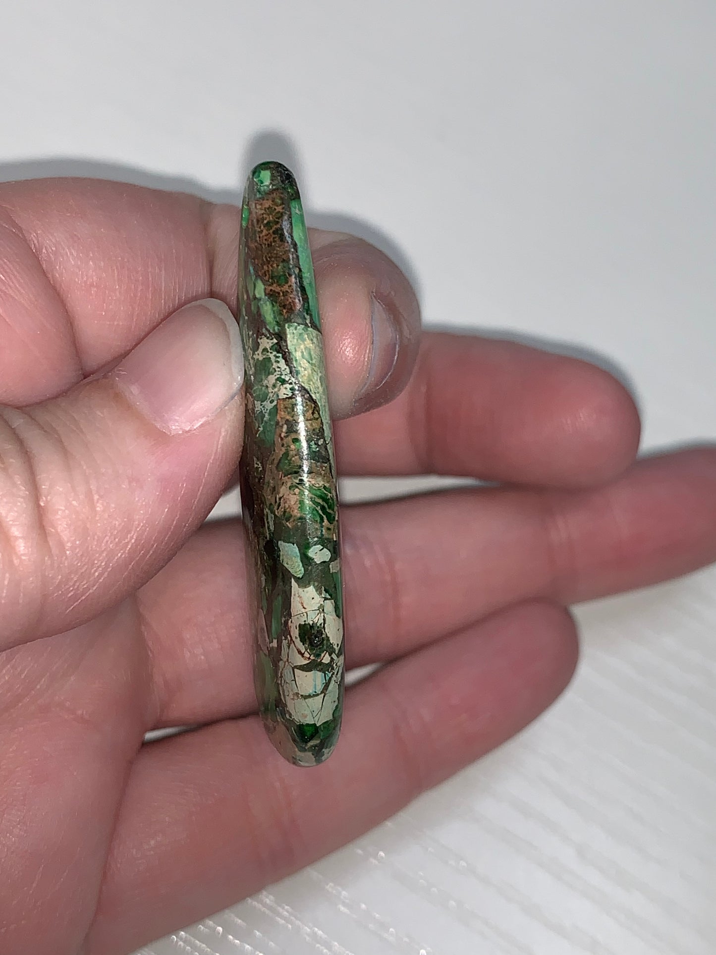 Green Sea Sediment Jasper Teardrop Focal Drop