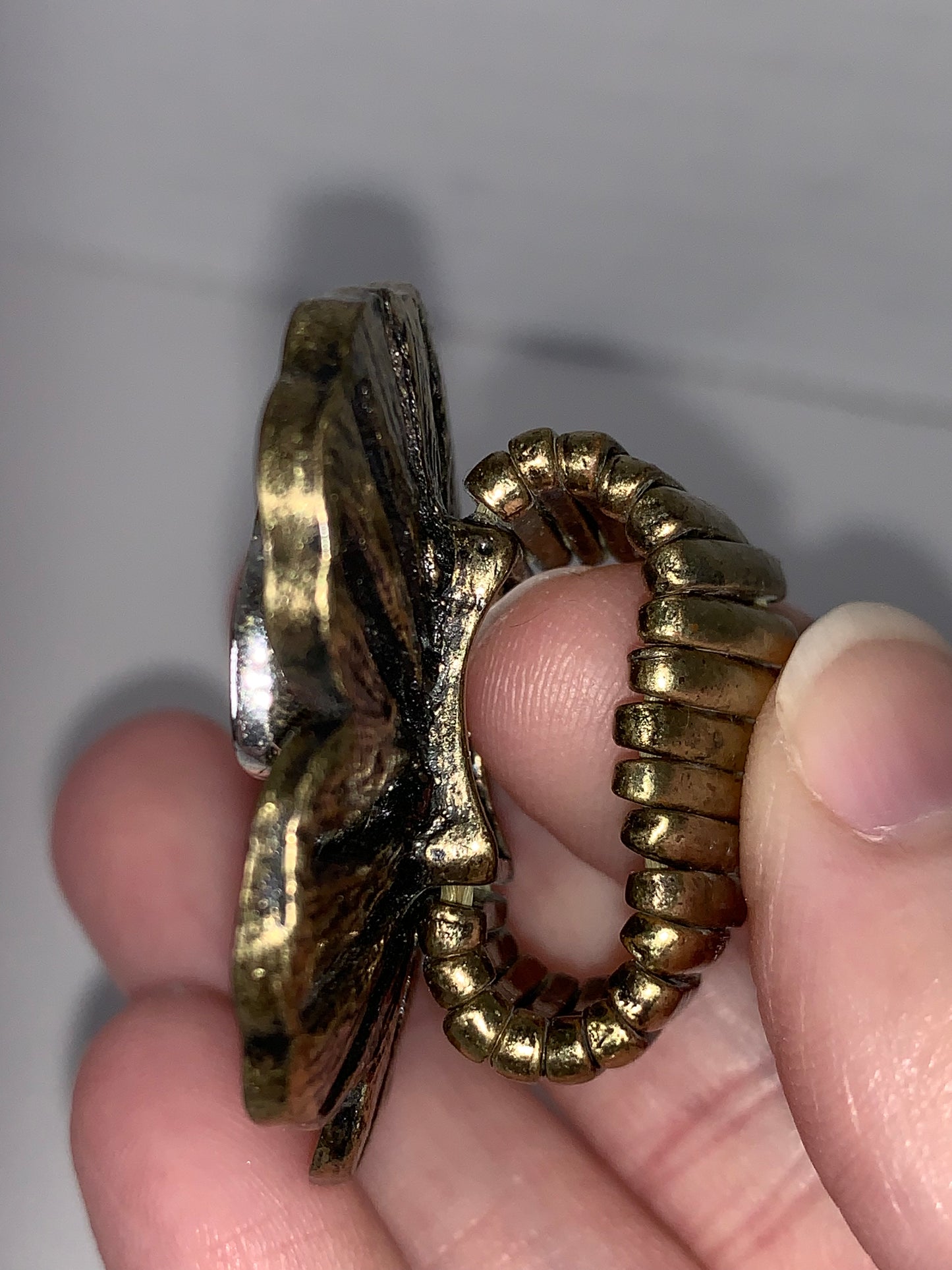 Costume Bronze Flower Sizeable Ring