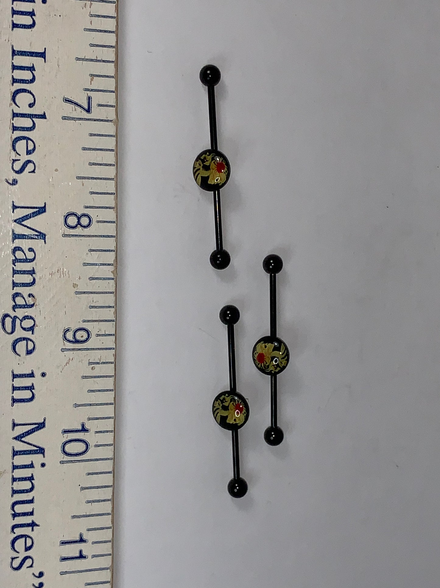Skeleton Cameo Industrial Bar, 14 Gauge