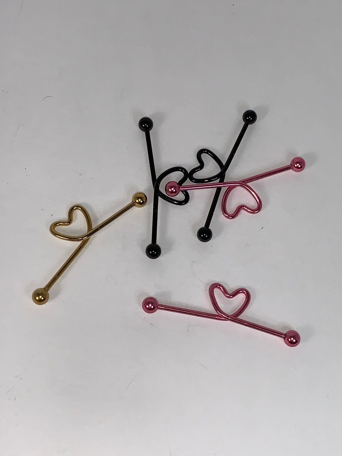14 Gauge Industrial Heart Piercing