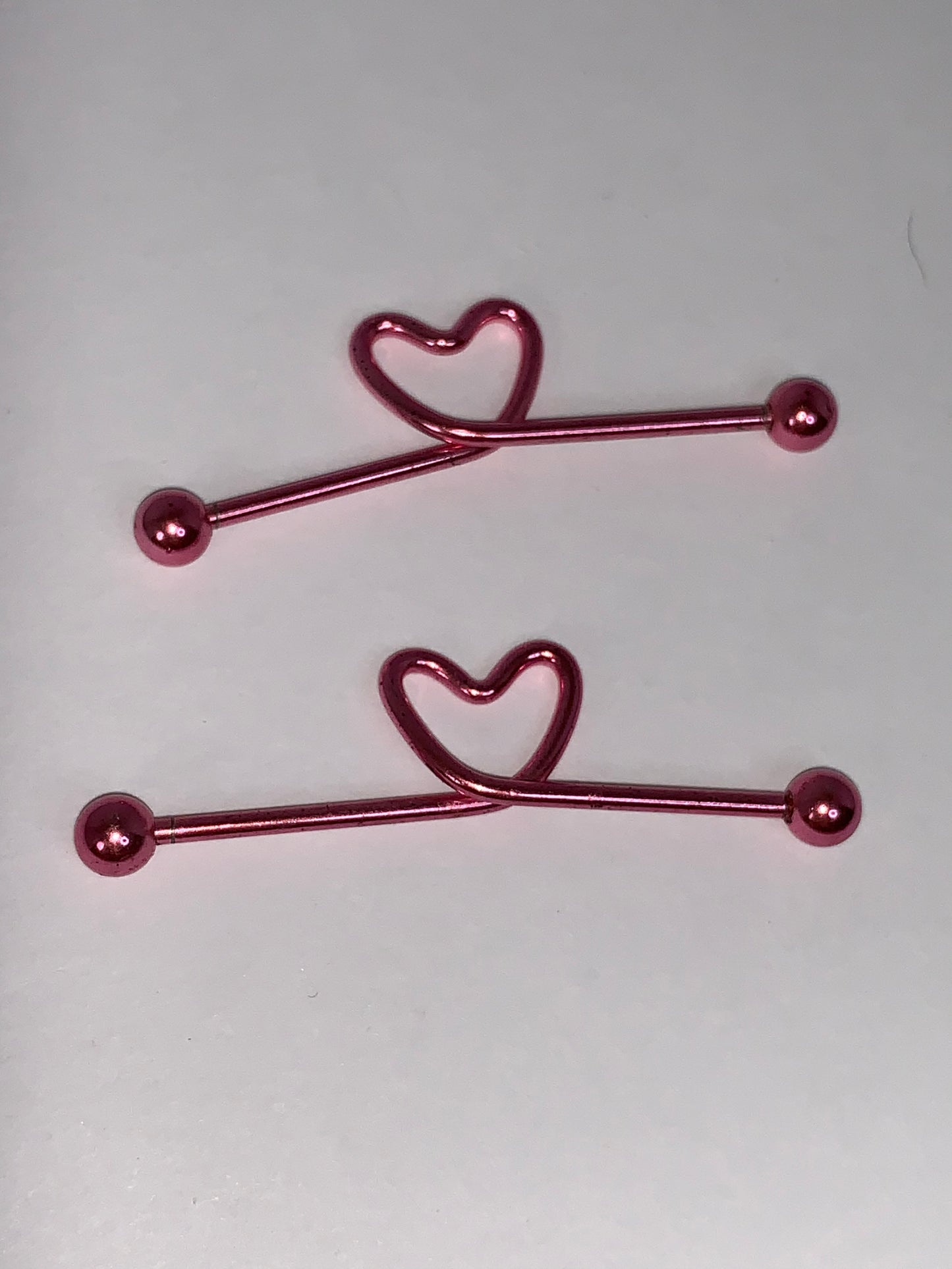 14 Gauge Industrial Heart Piercing
