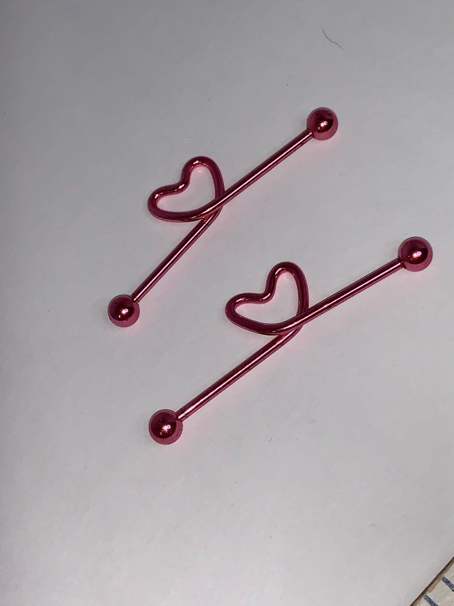 14 Gauge Industrial Heart Piercing