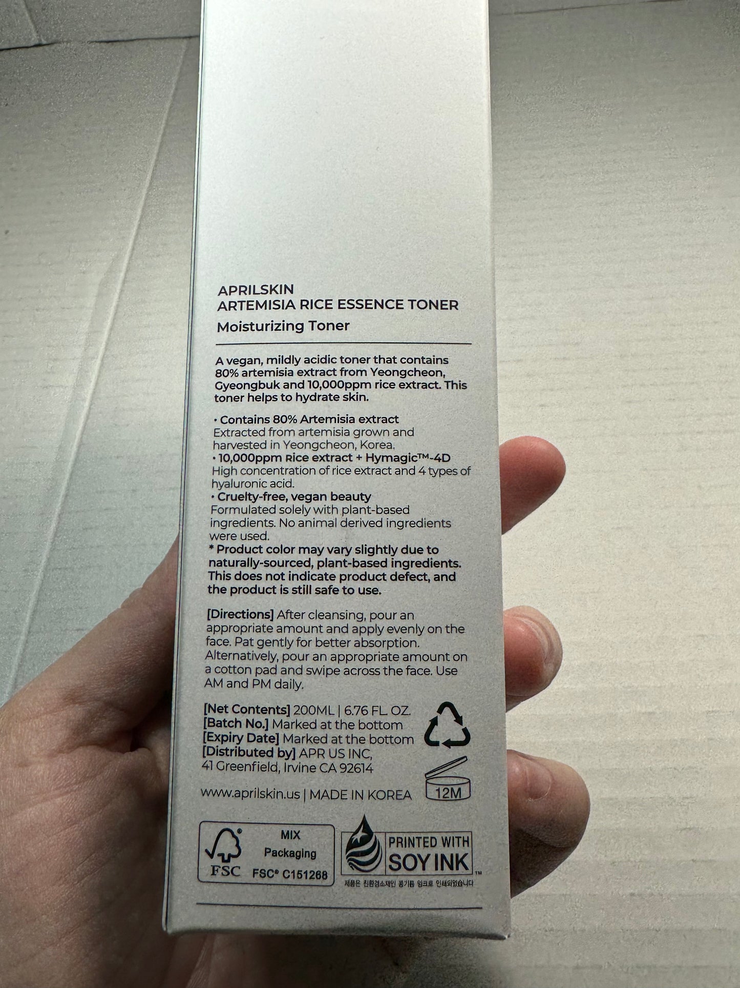 April Skin Artemisia Rice Toner
