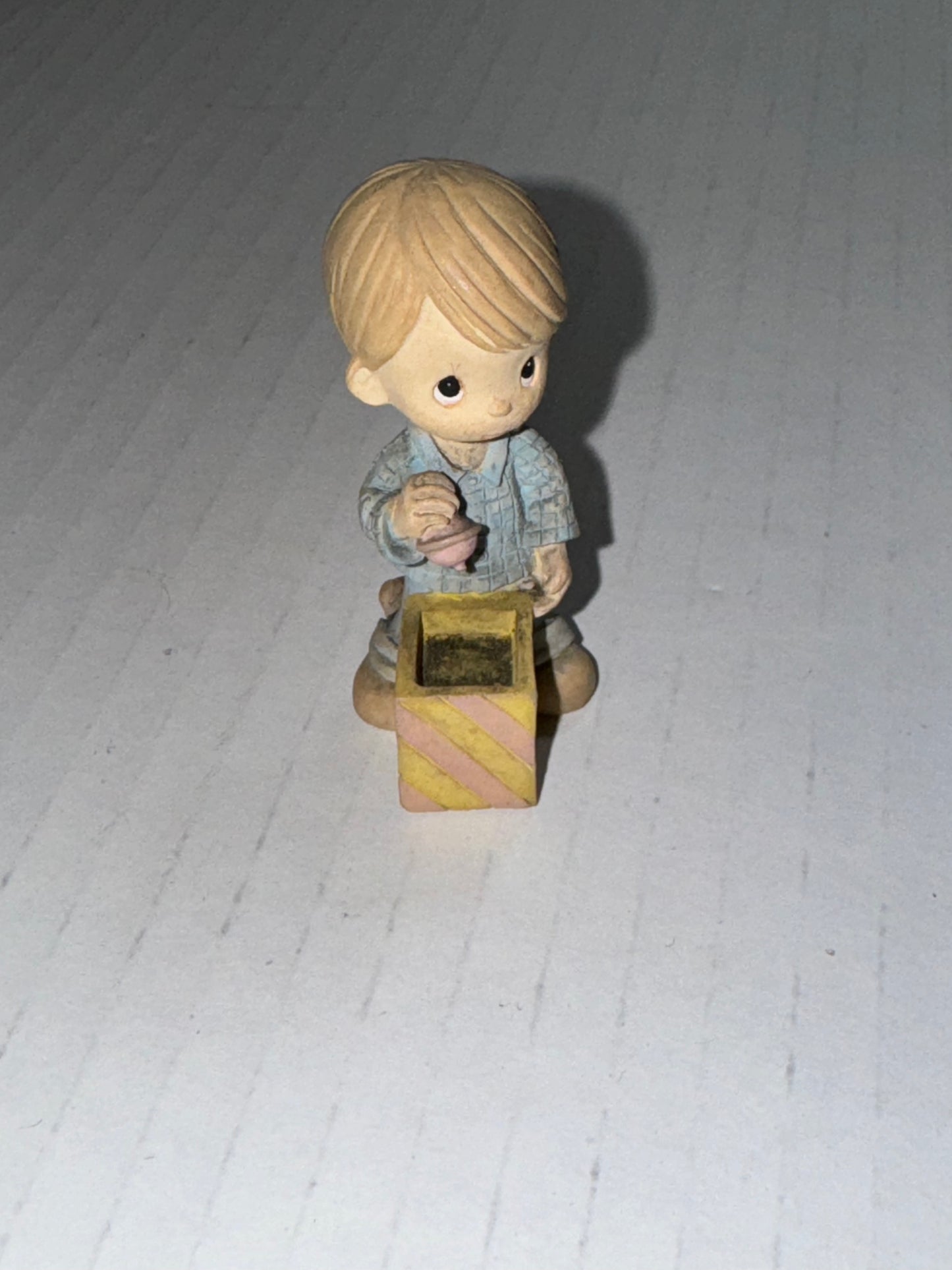 Vintage 1998 Precious Moments Little Boy Holiday Figurine with puppy