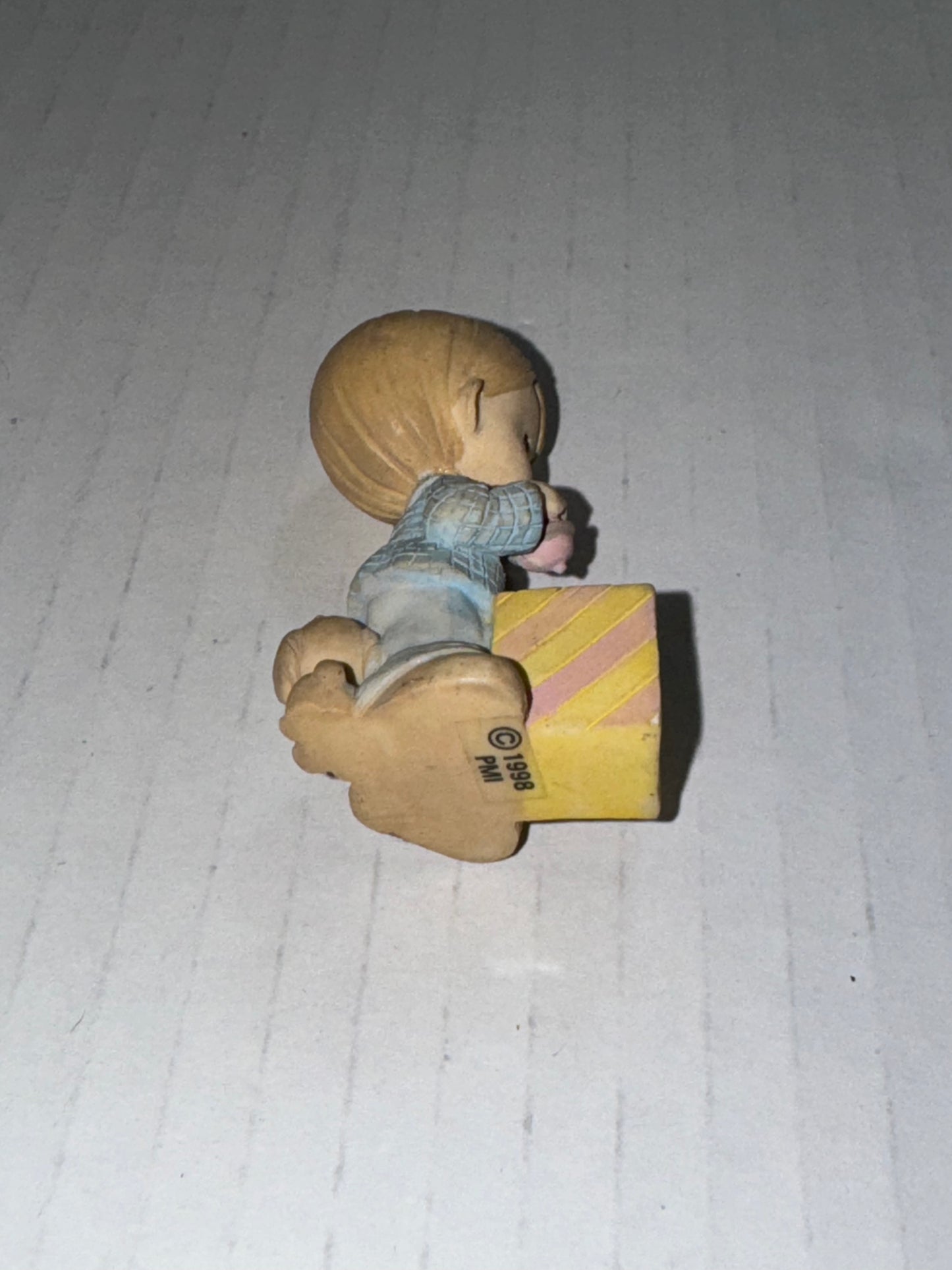 Vintage 1998 Precious Moments Little Boy Holiday Figurine with puppy